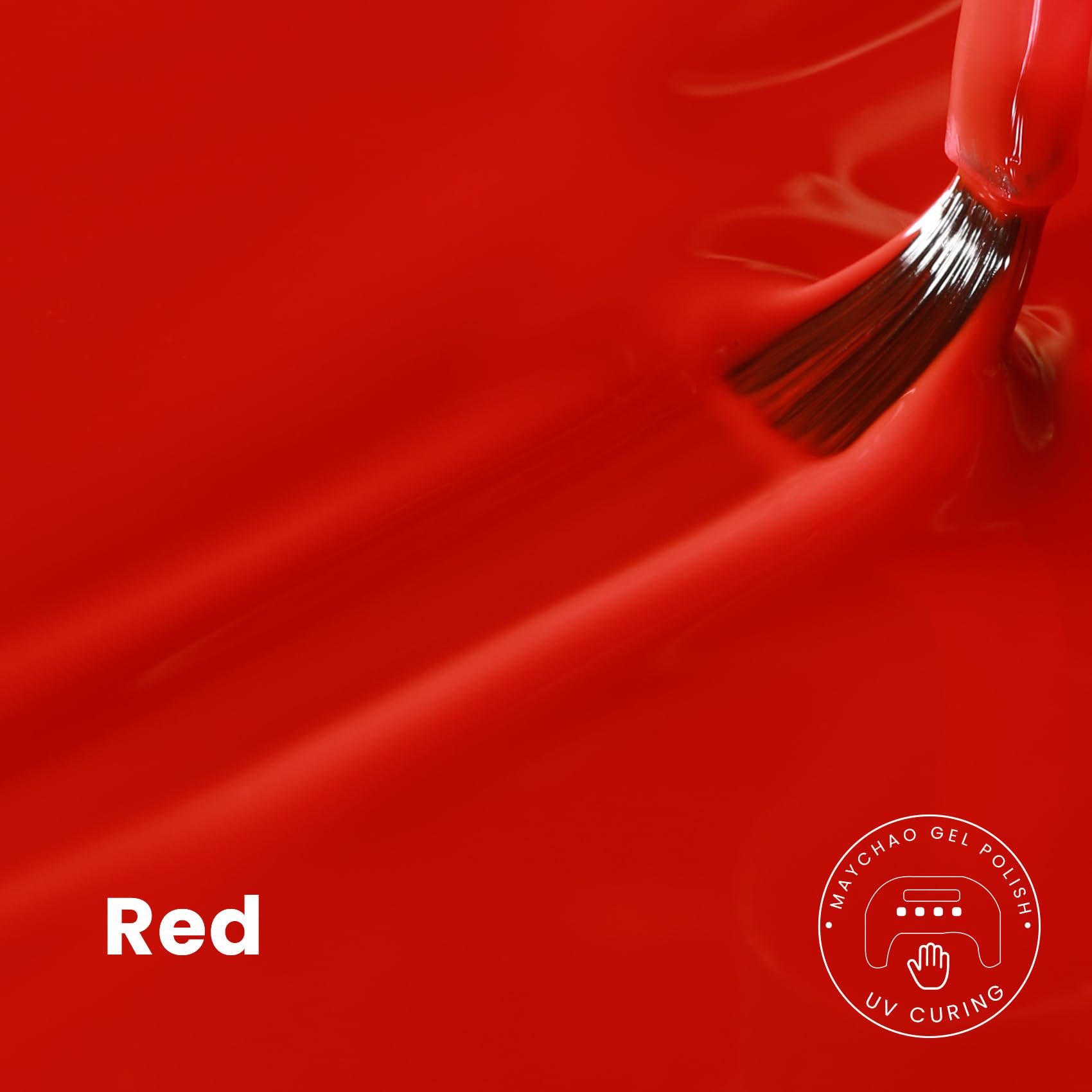 Maychao 15Ml Gel Nail Polish 1Pc Red Gel Polish Soak Off Uv Led Nail Polish Nail Art Starter Manicure Salon Diy At Home, 0.5 Oz