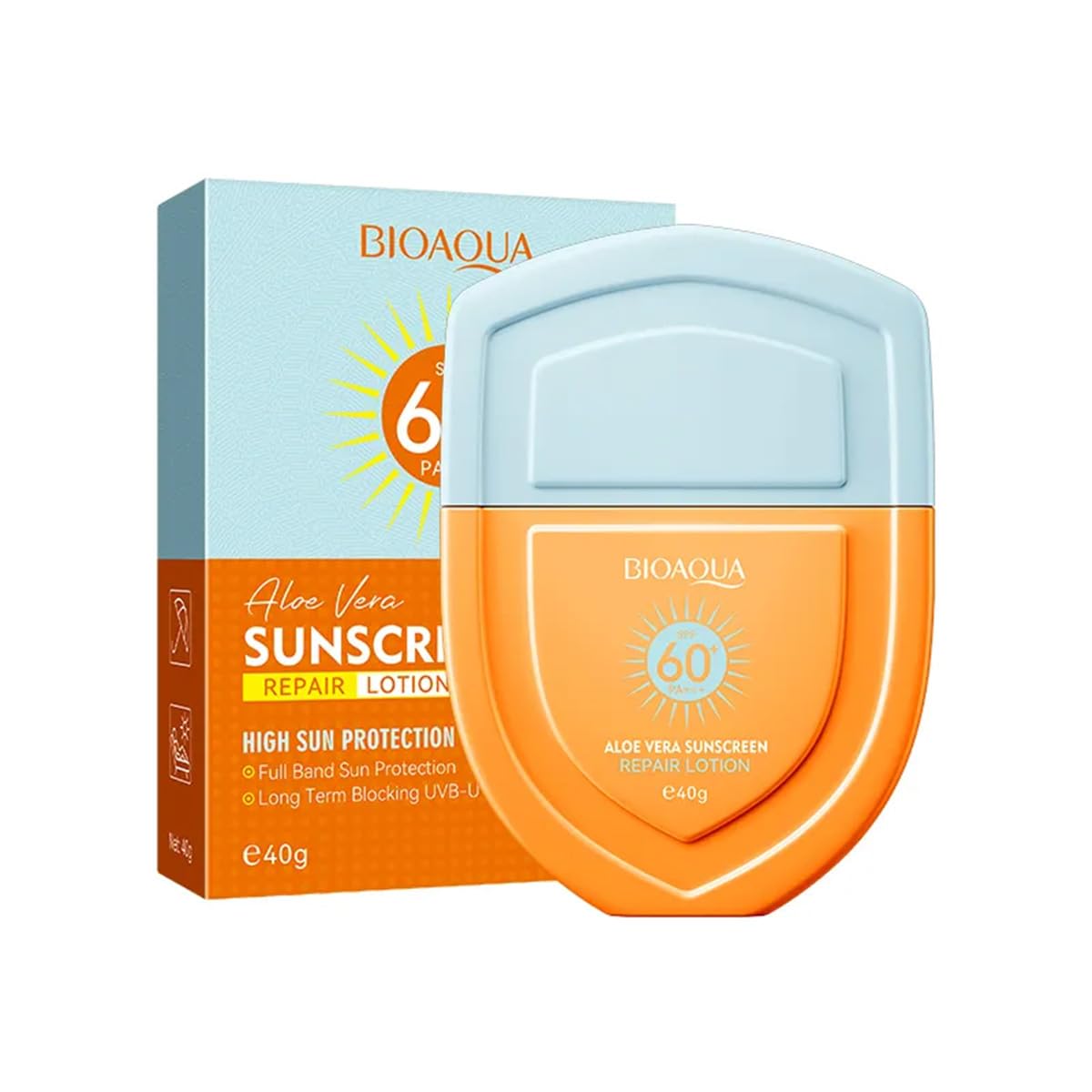 BIOAQUA Aloe Vera Sunscreen Lotion SPF 60+ PA+++ UVB UVA 40g