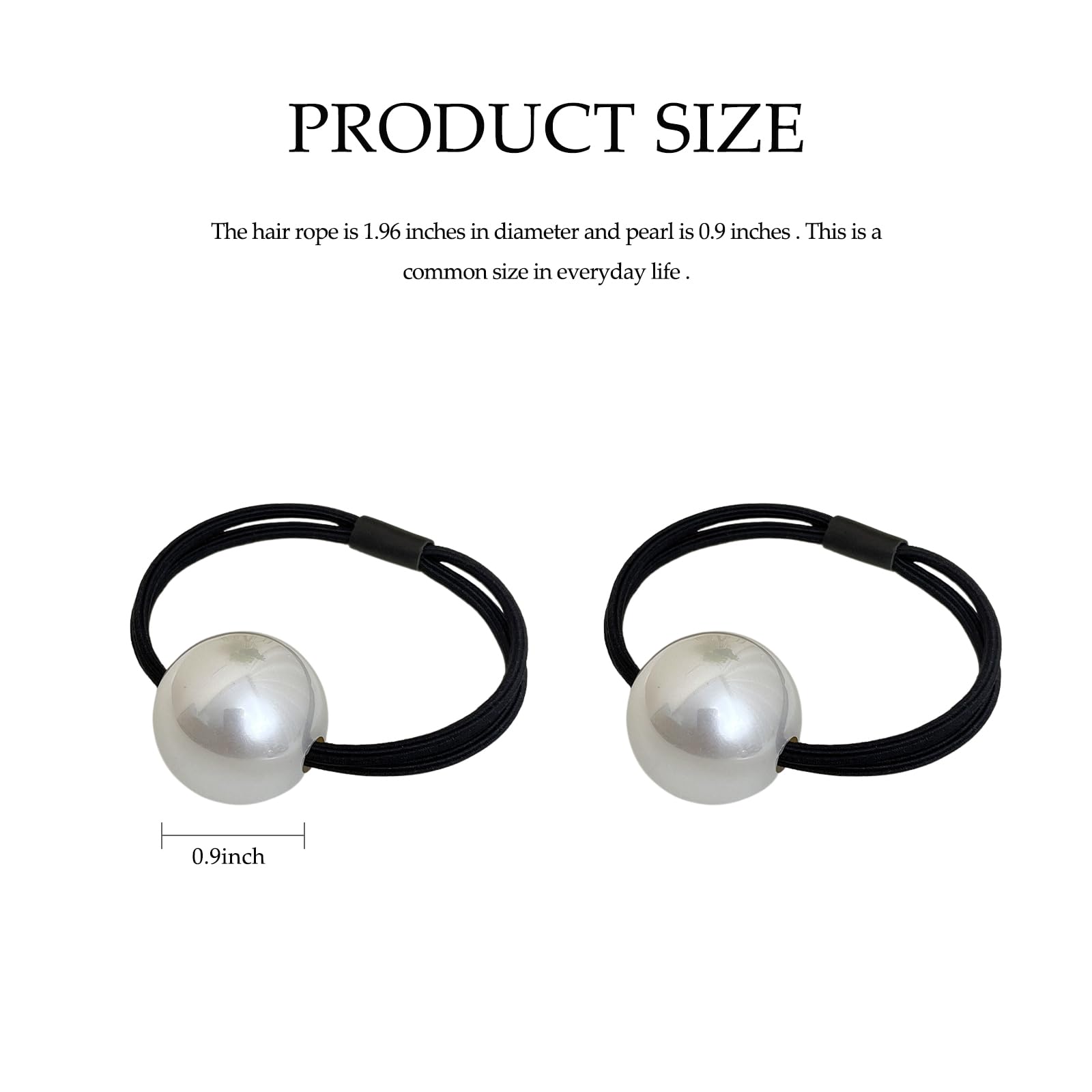 French Pearl Scrunchies - Elegant Elastic Hair Ties and Accessories for Women's Thick Hair, High Ponytails and Girls