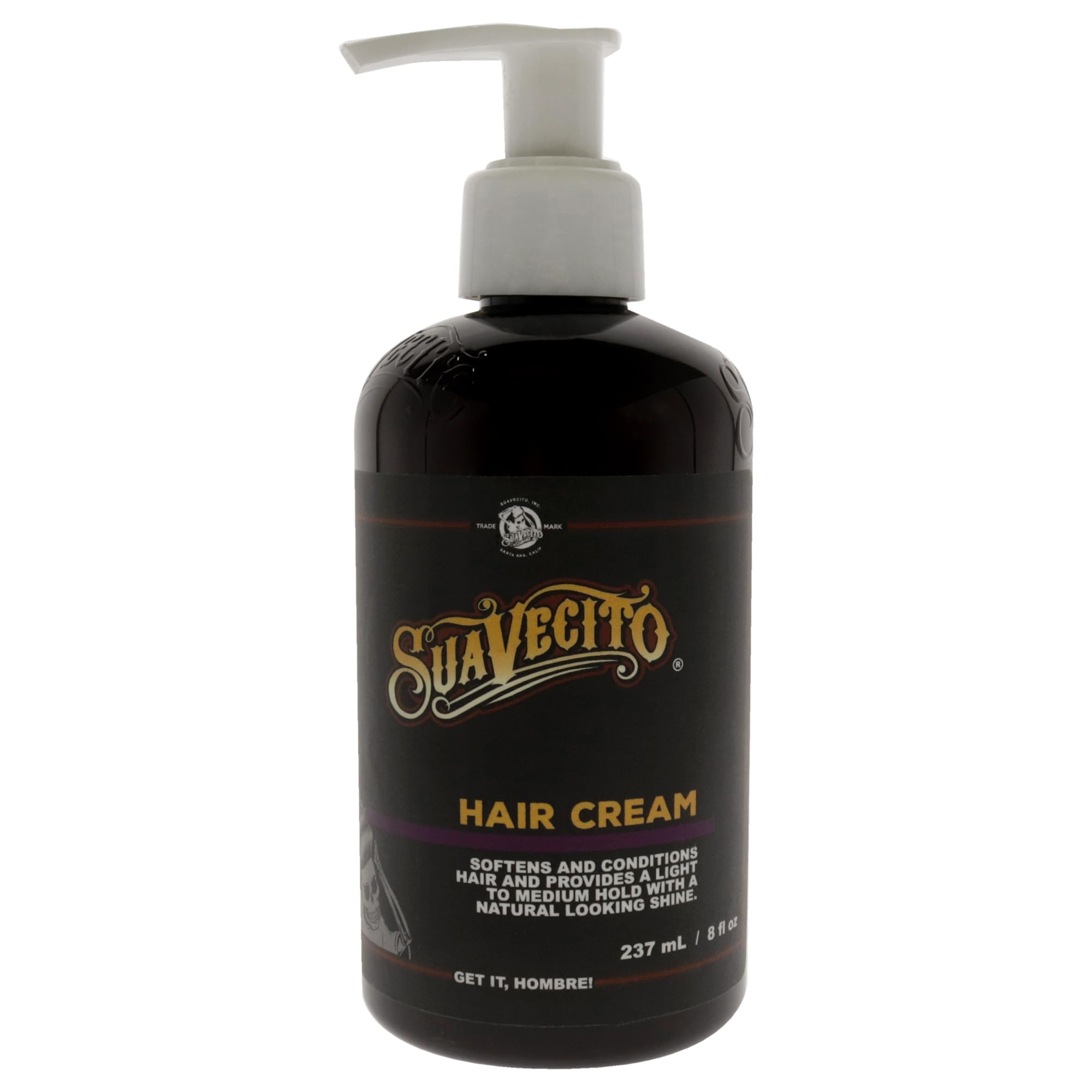 Suavecito Hair Cream 8 Oz Pump Bottle Medium Shine All Day Light Hold