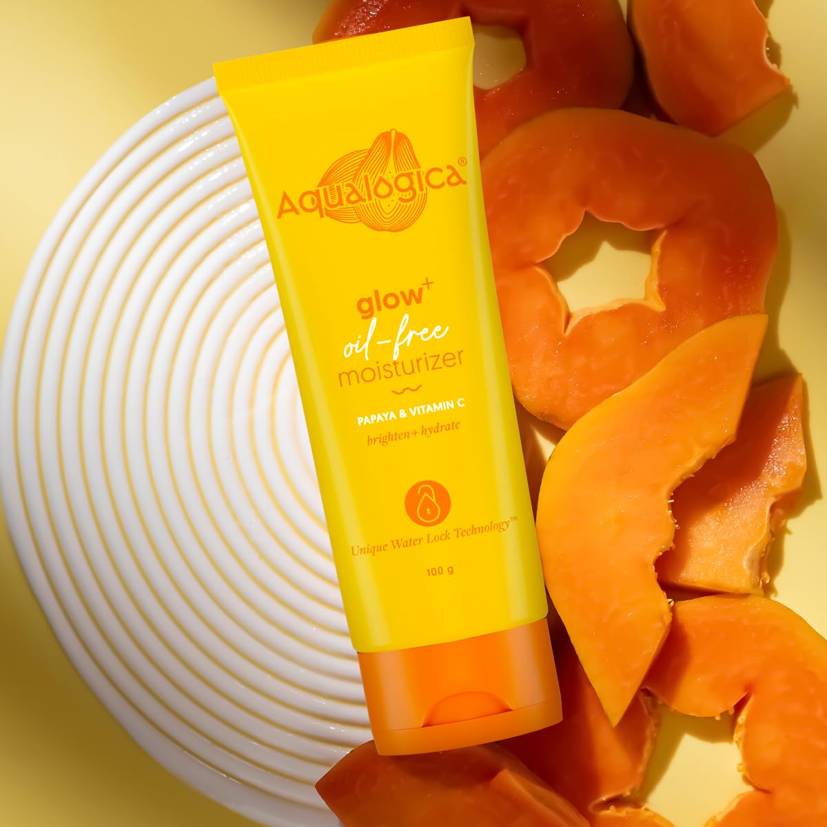 Aqualogica Glow+ Oil Free Face Moisturizer | with Papaya & Vitamin C | Controls Excess Oil & Helps Enhance Glow | Lightweight Hy