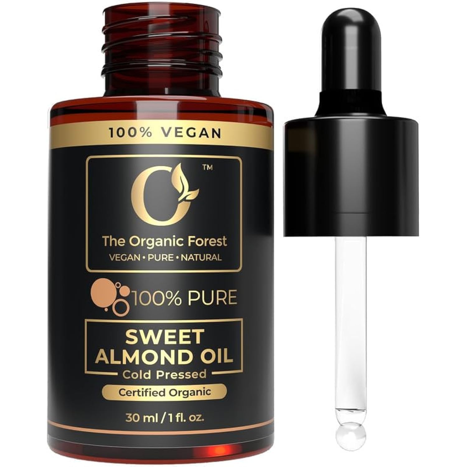 Usda Organic Sweet Almond Oil - Cold-Pressed, Pure & Natural - For Skin, Hair, Face & Body After Shower - Carrier For Essential