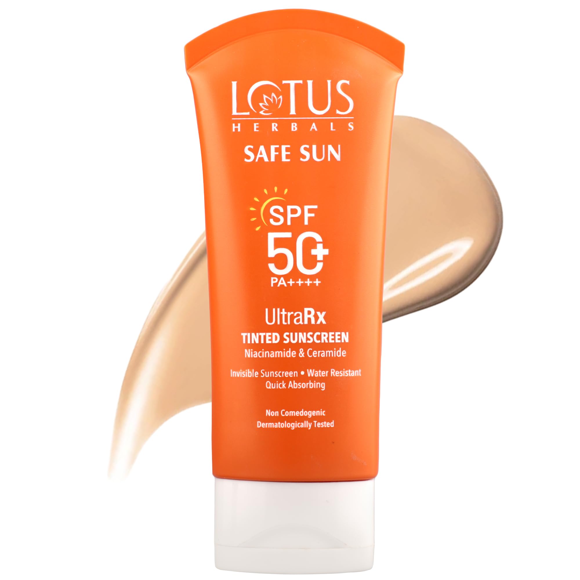 Lotus Herbals SafeSun UltraRx Tinted  S2 Sunscreen SPF 50+ and PA++++ For UV/Blue Filters, Broad Spectrum Protection with Niaci