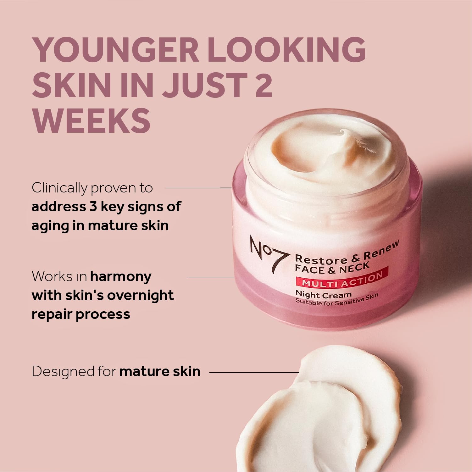 No7 Restore & Renew Face & Neck Multi Action Skincare System - SPF 30 Face Moisturizer & Anti-Aging Facial Serum For Deep Wrinkl