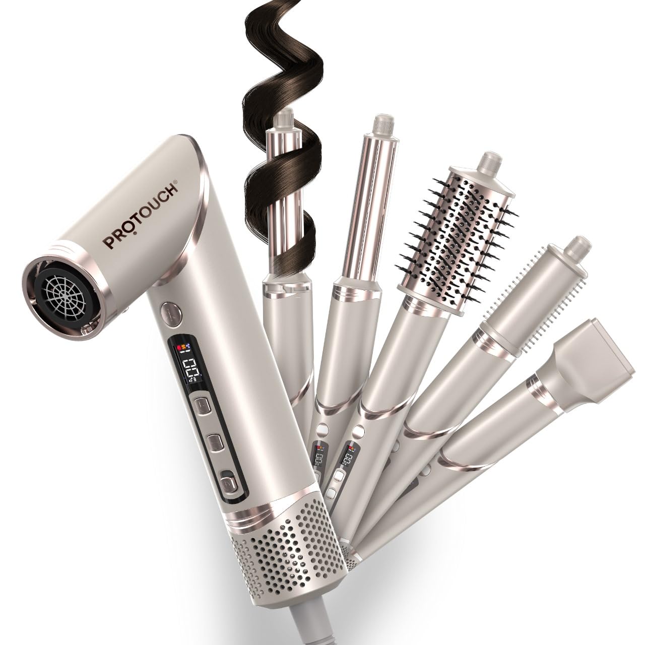 Protouch Airshot All In 1 Hair Multi Styler For Curl, Smooth, Dry, Blow & Volume
