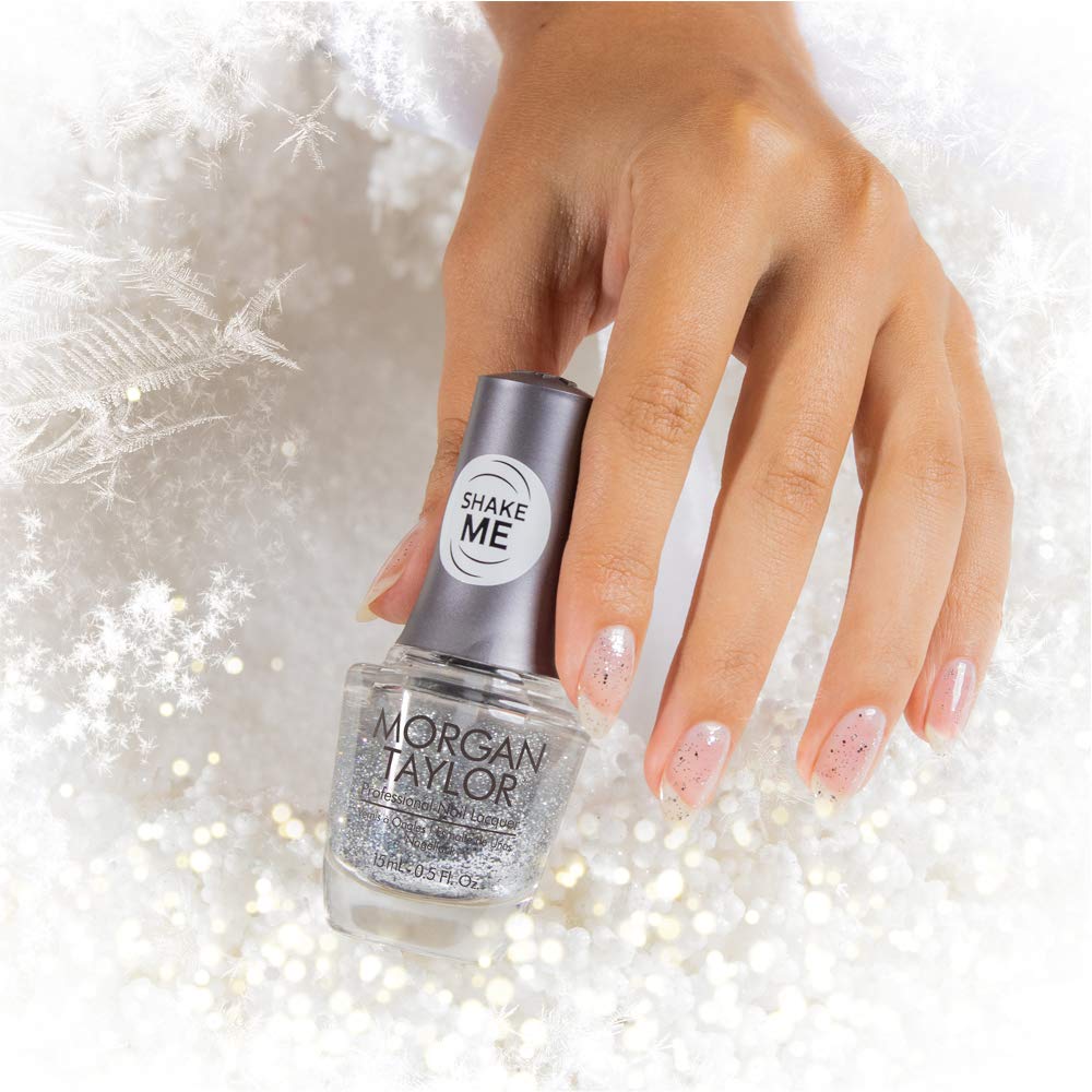 Morgan Taylor Nail Lacquer Shake Up The Magic! Collection (The Shake Up) Silver Sparkle Professional, Vibrant, Chip-Resistant, F