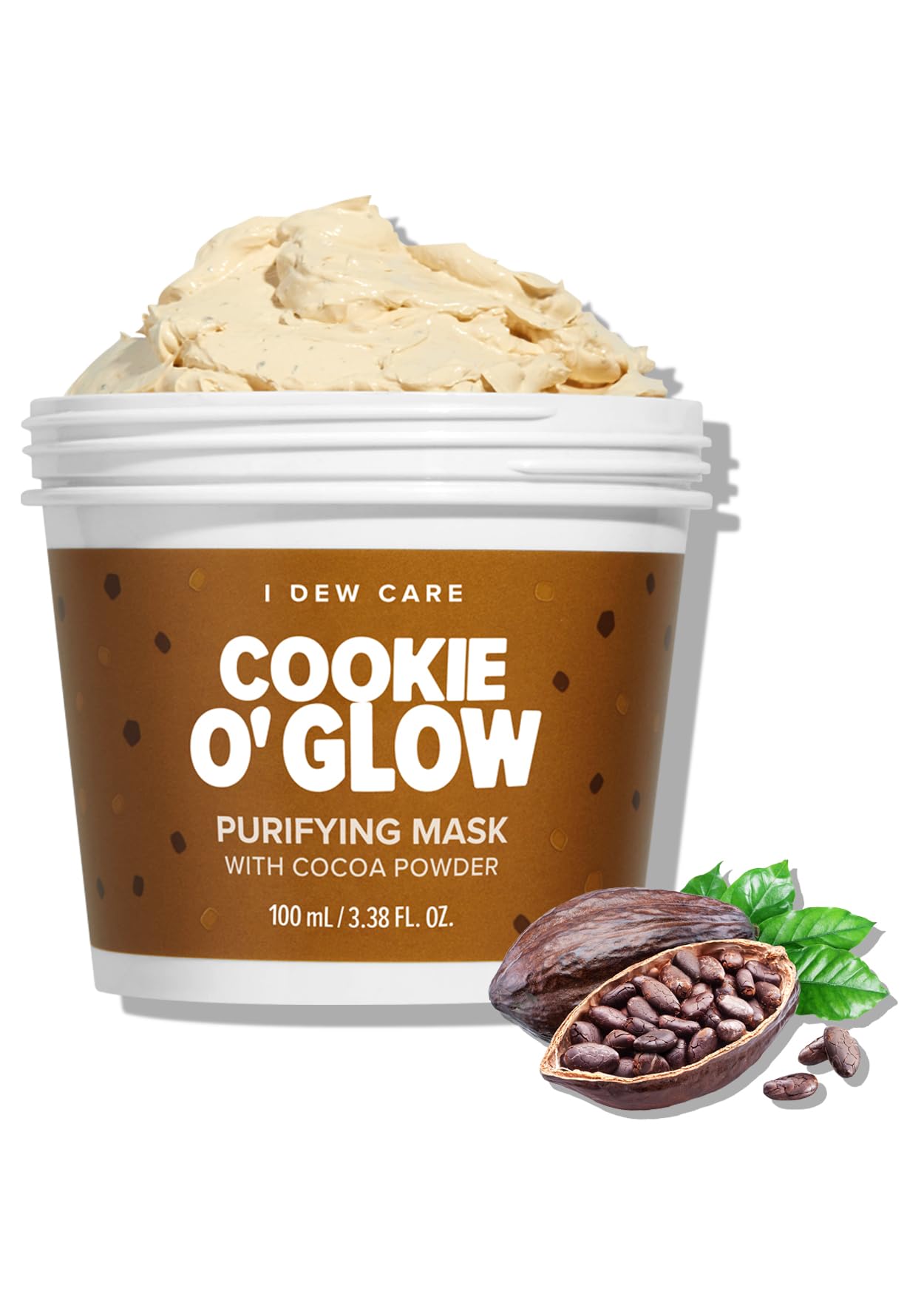 I Dew Care Wash-Off Face Mask - Cookie O' Glow | Hydrating And Purifying For Dry Skin With Cocoa Seed Butter, Korean Face Mask S