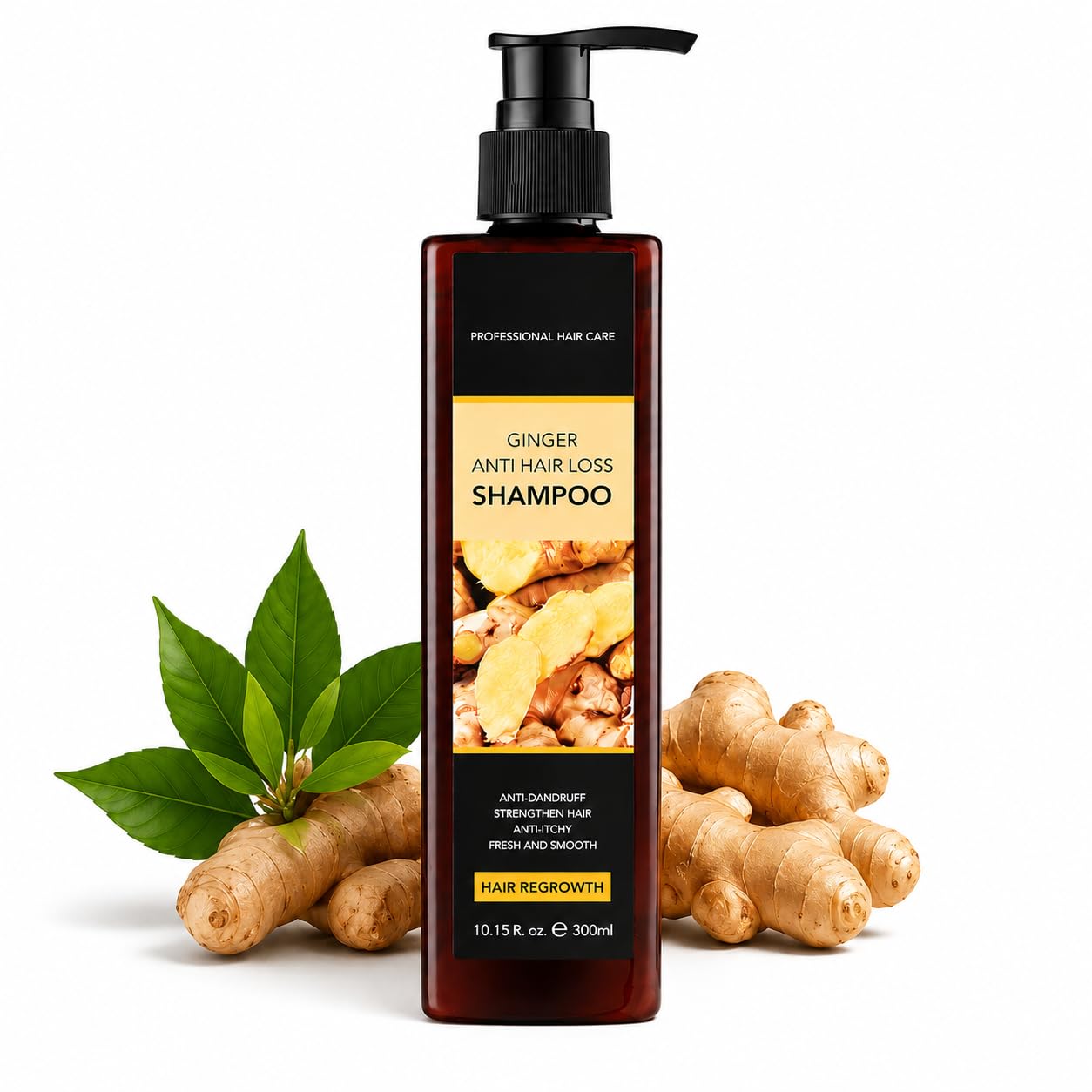 DR.EMMET Ginger Shampoo for Dry Scalp, Sulfate Free Invigorating Shampoo for Fine Hair, Nourishing Hair Care with Natural Ginger