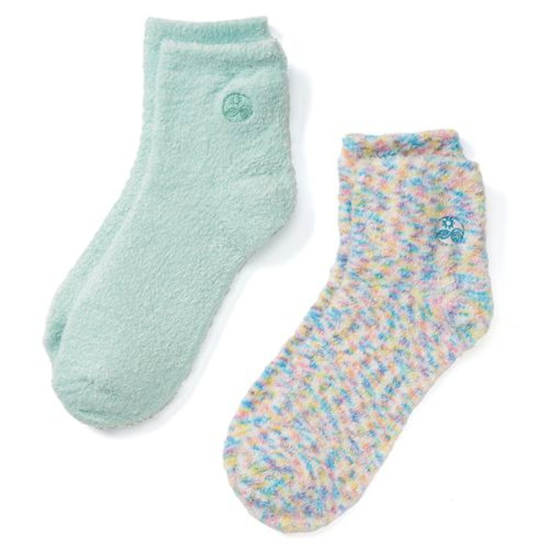 Earth Therapeutics Aloe Socks, 2 Pair Per Package (1 Pair Multi-Colored, One Pair Aqua) By Earth Therapeutics