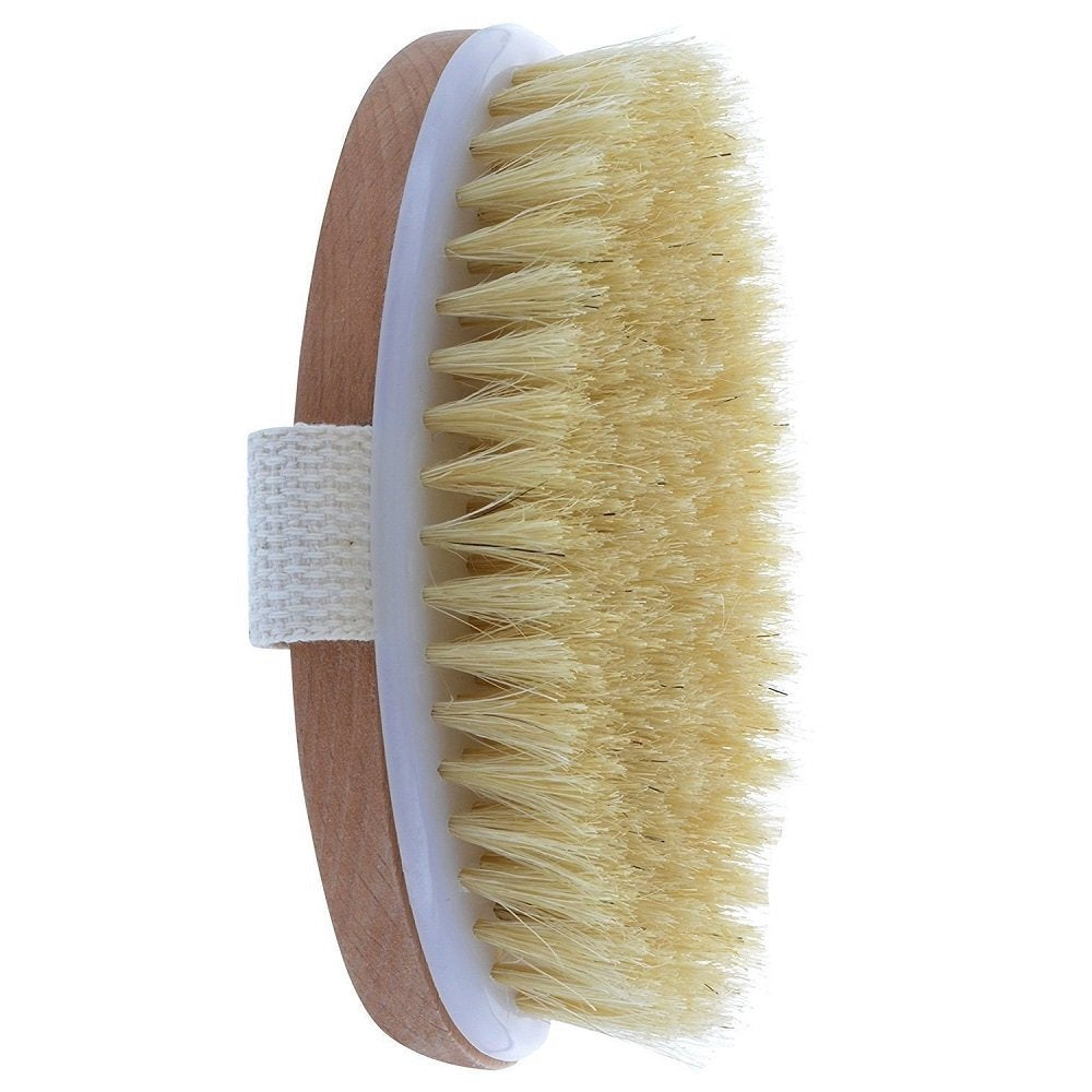Dry Skin Body Brush, Natural Bristle, Remove Dead Skin and Toxins, Improves Skins Health and Beauty