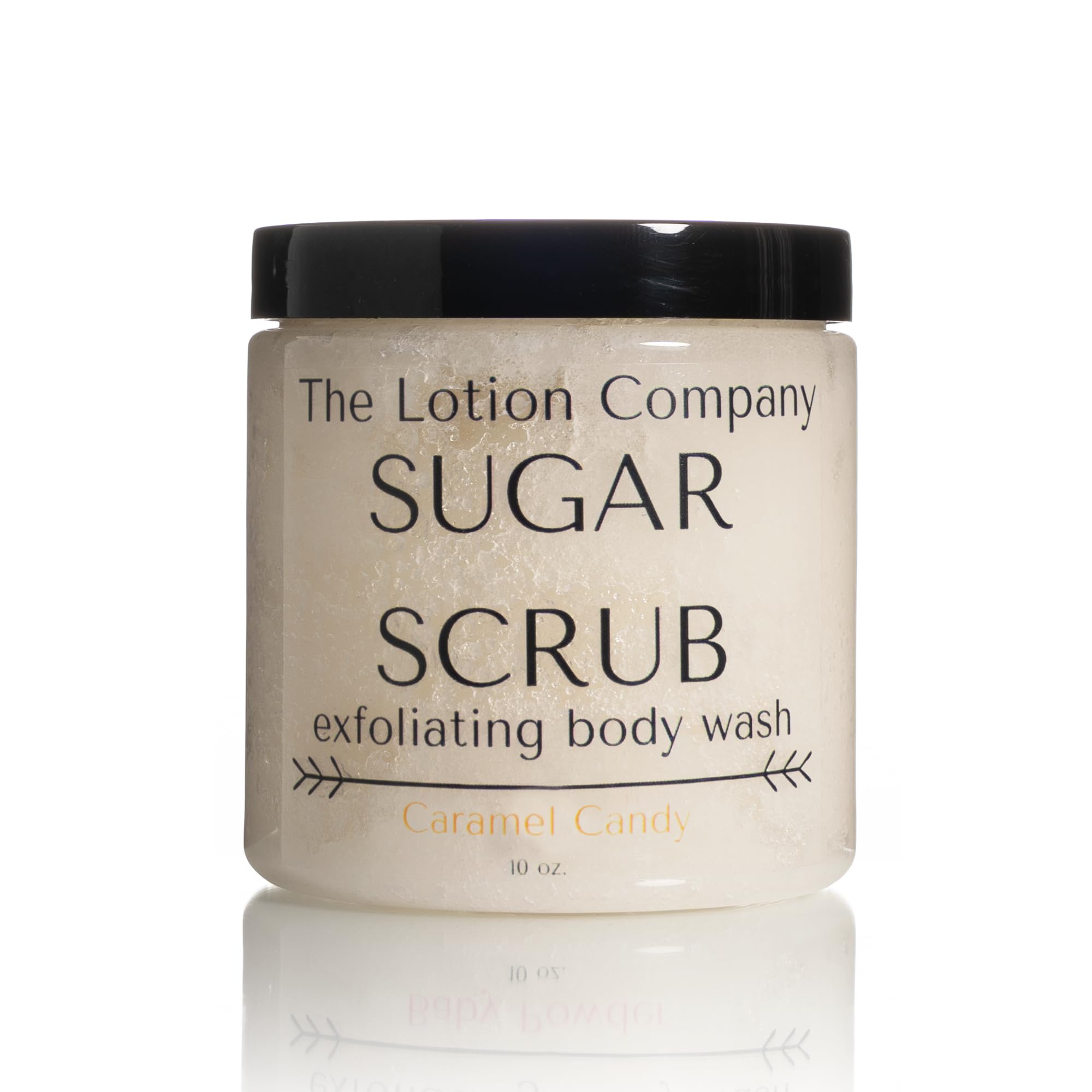 The Lotion Company Sugar Scrub Exfoliating Body Wash, Caramel Candy Fragrance, Paraben Free, Cruelty Free, Made In Usa, Bath And