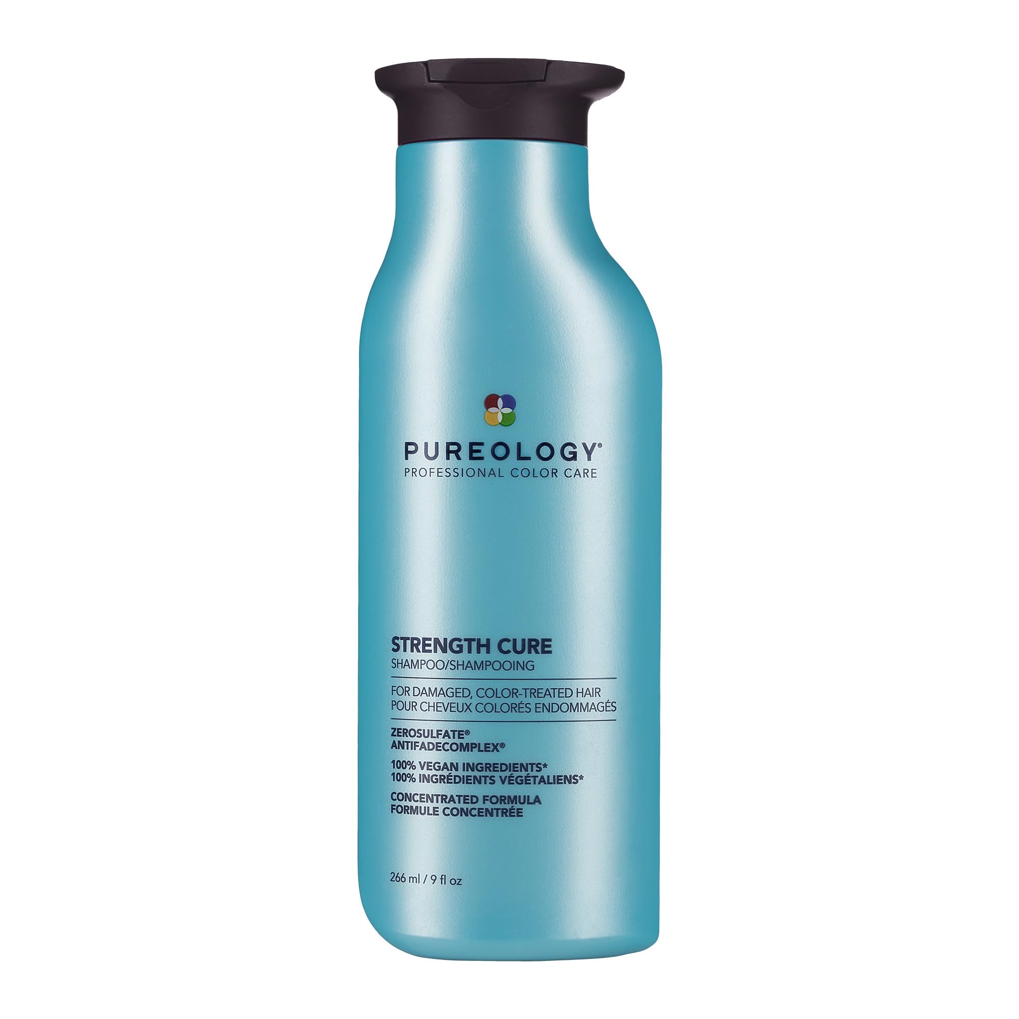 Pureology Strength Cure Shampoo  For Damaged Color-Treated Hair  Fortifies & Strengthens Hair  Sulfate-Free  Vegan  Updated Pack
