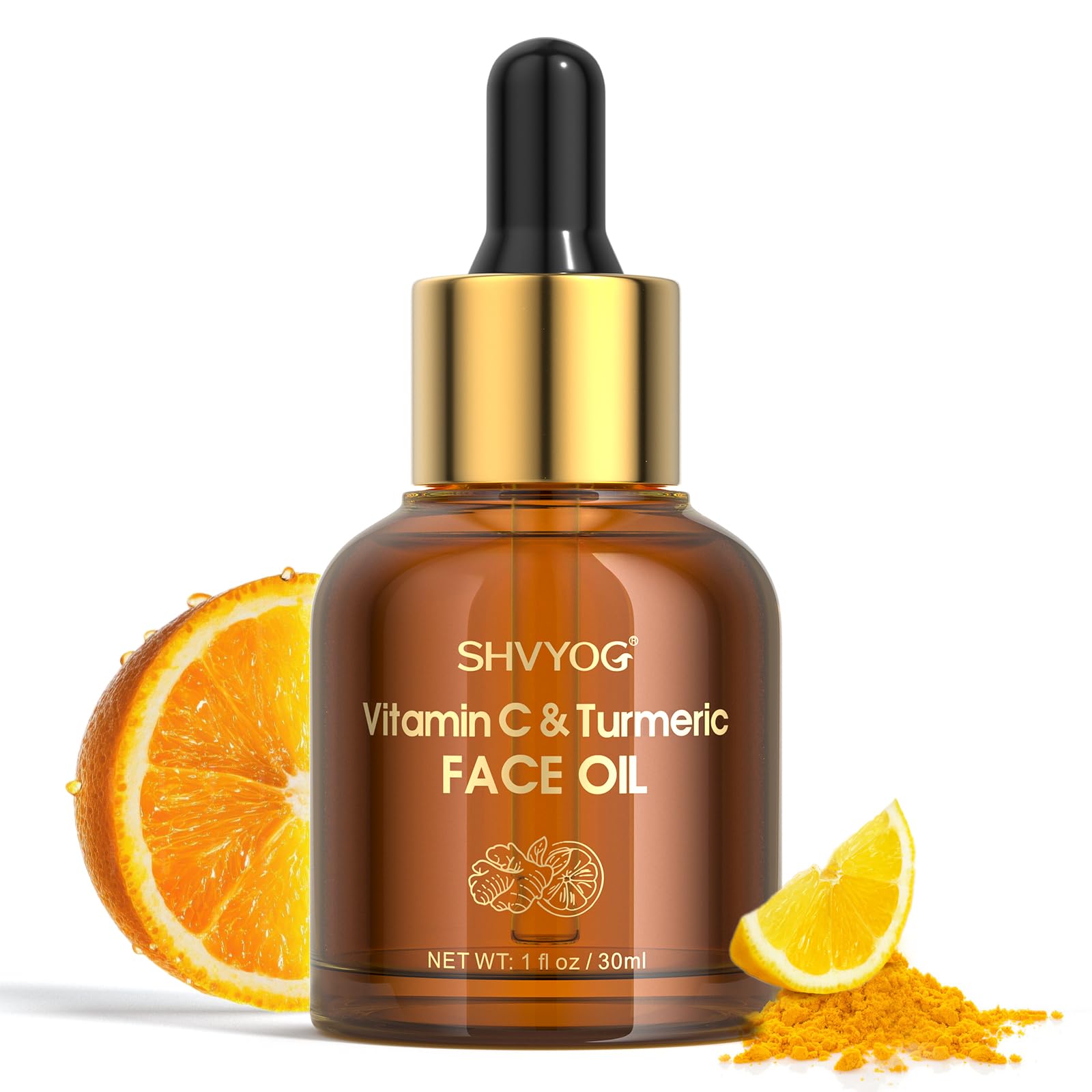 Vitamin C Turmeric Face Oil, Skin Moisturizing, Firming Vitamin C Oil, Turmeric Oil for Dry Skin, Wrinkles, and Uneven Skin Tone