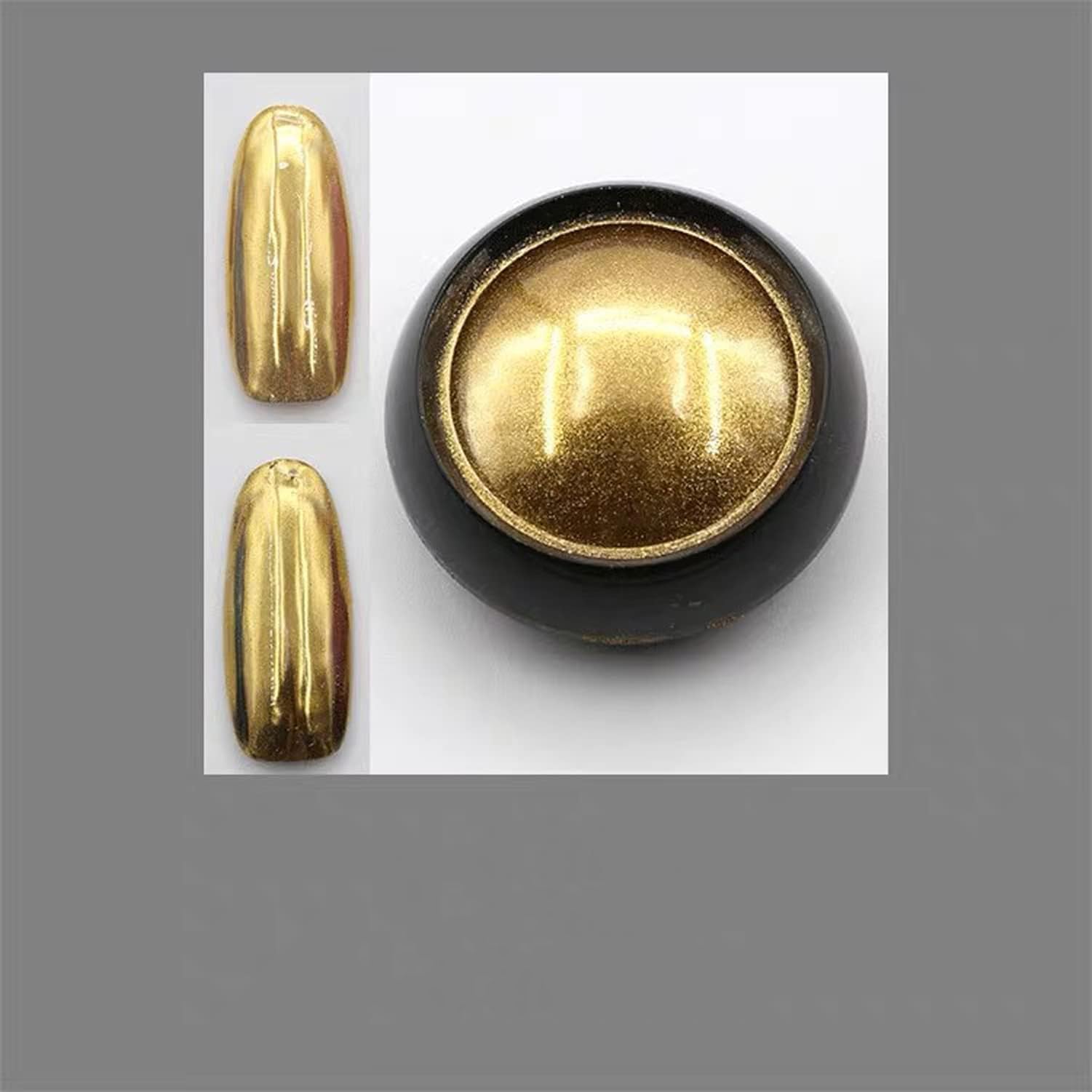 Holographic Mirror Nail Powders Chrome Gold Effect Pure Metallic Dust Sequins Uv Gel Nail Chrome Pigment For Nail Art Decoration