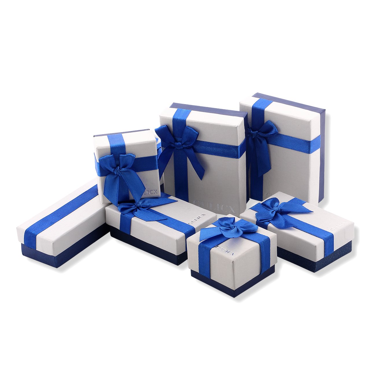 GULICX AAA Cubic Zirconia Women's Party Silver Tone Emerald-Color Jewelry Set Earrings Pendant Necklace