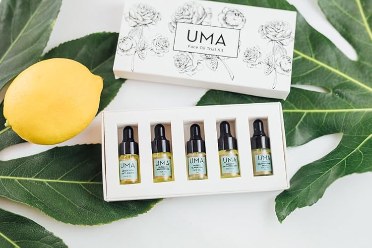 Uma Face Oil Trial Kit Anti-Aging, Moisturizing And Brightening Skin Care To Fight Dark Spots, Irritation And Redness. (5 Bottle
