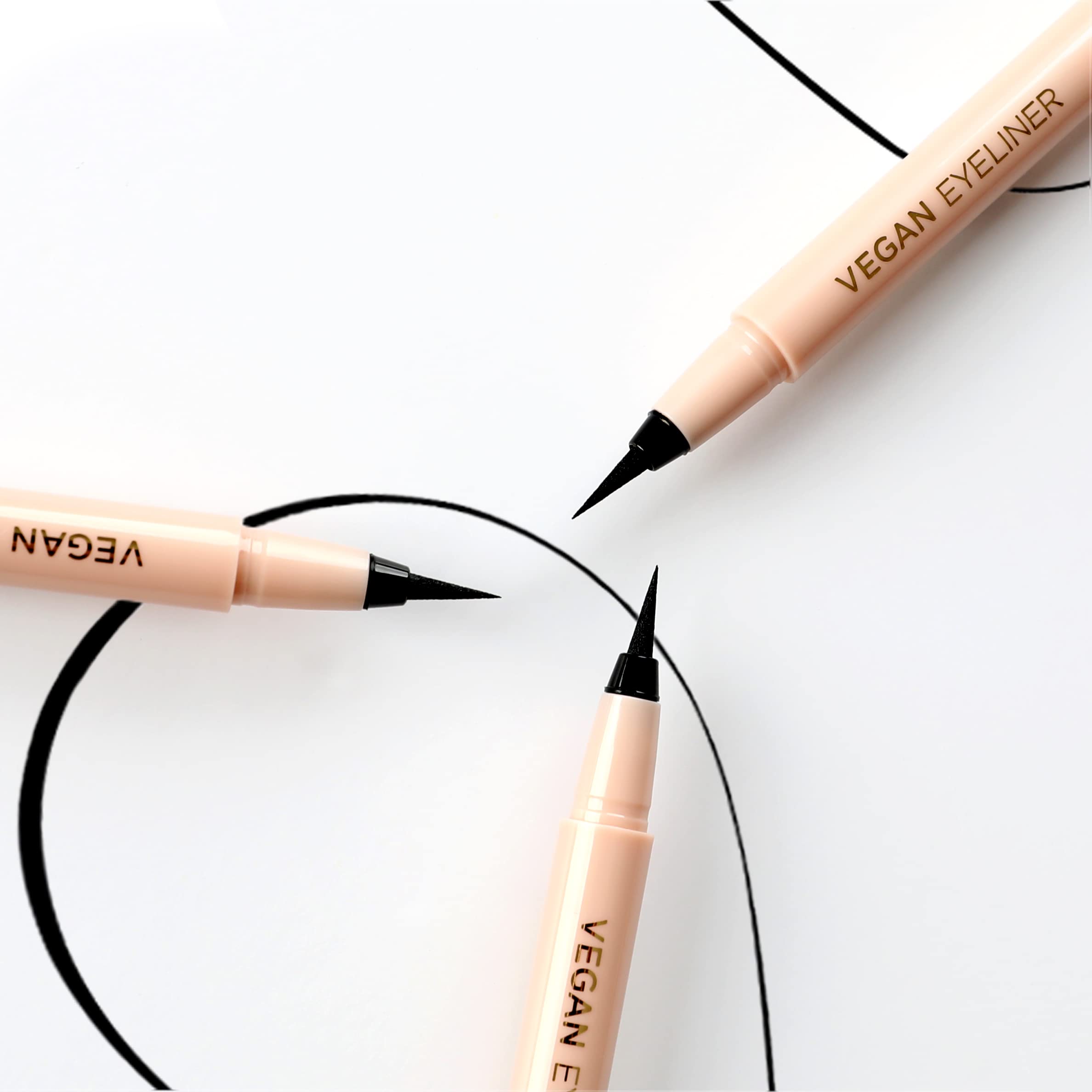 Mizon Liquid Vegan Eyeliner, Black, Long-Lasting, Waterproof, Smudge Proof, Sharp Tip, Quick Dry, Easy Cleansing (0.02 Fl Oz)
