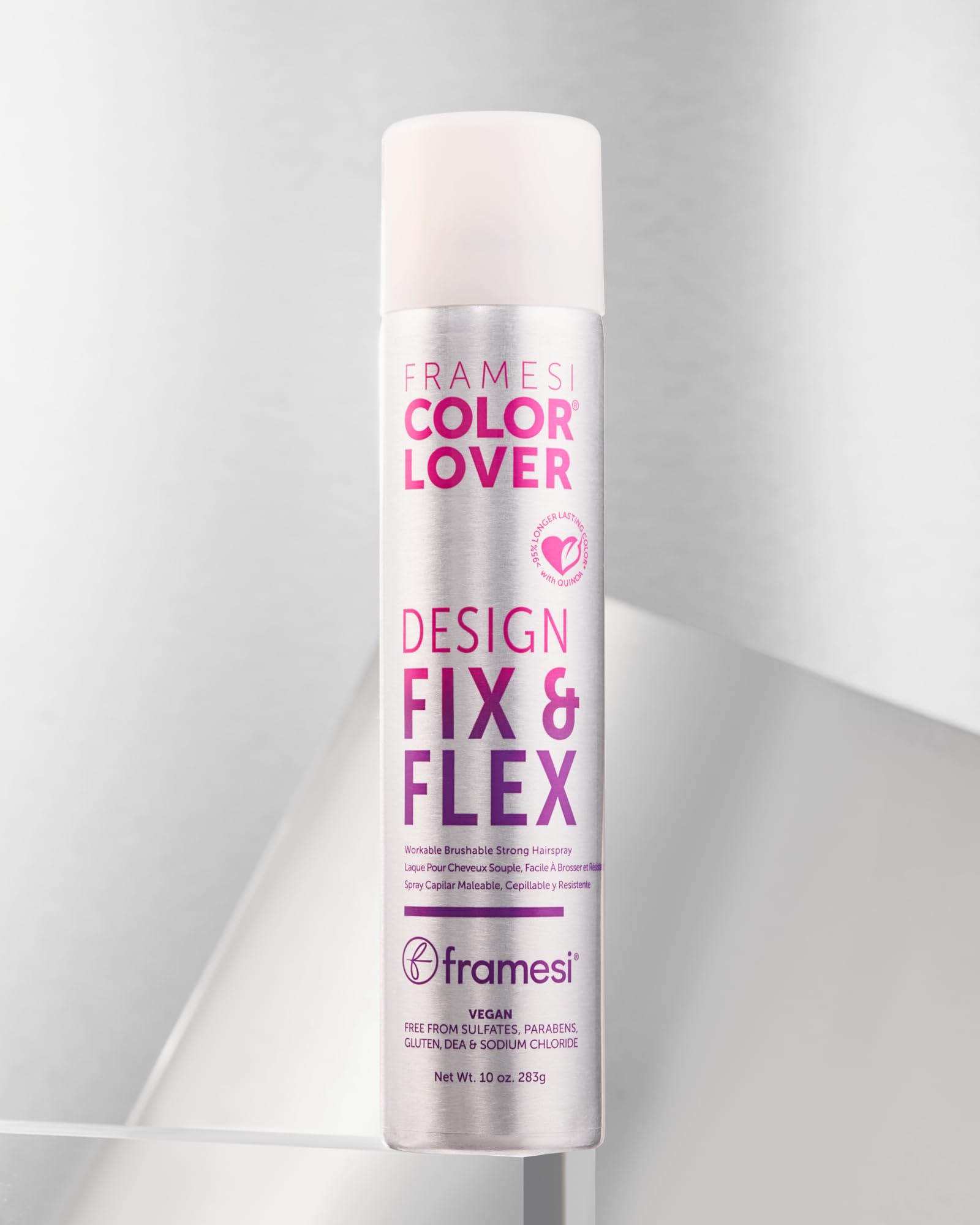 FRAMESI Color Lover Design Fix & Flex Strong Hold Hairspray, 10 oz, Workable and Brushable Hair Spray