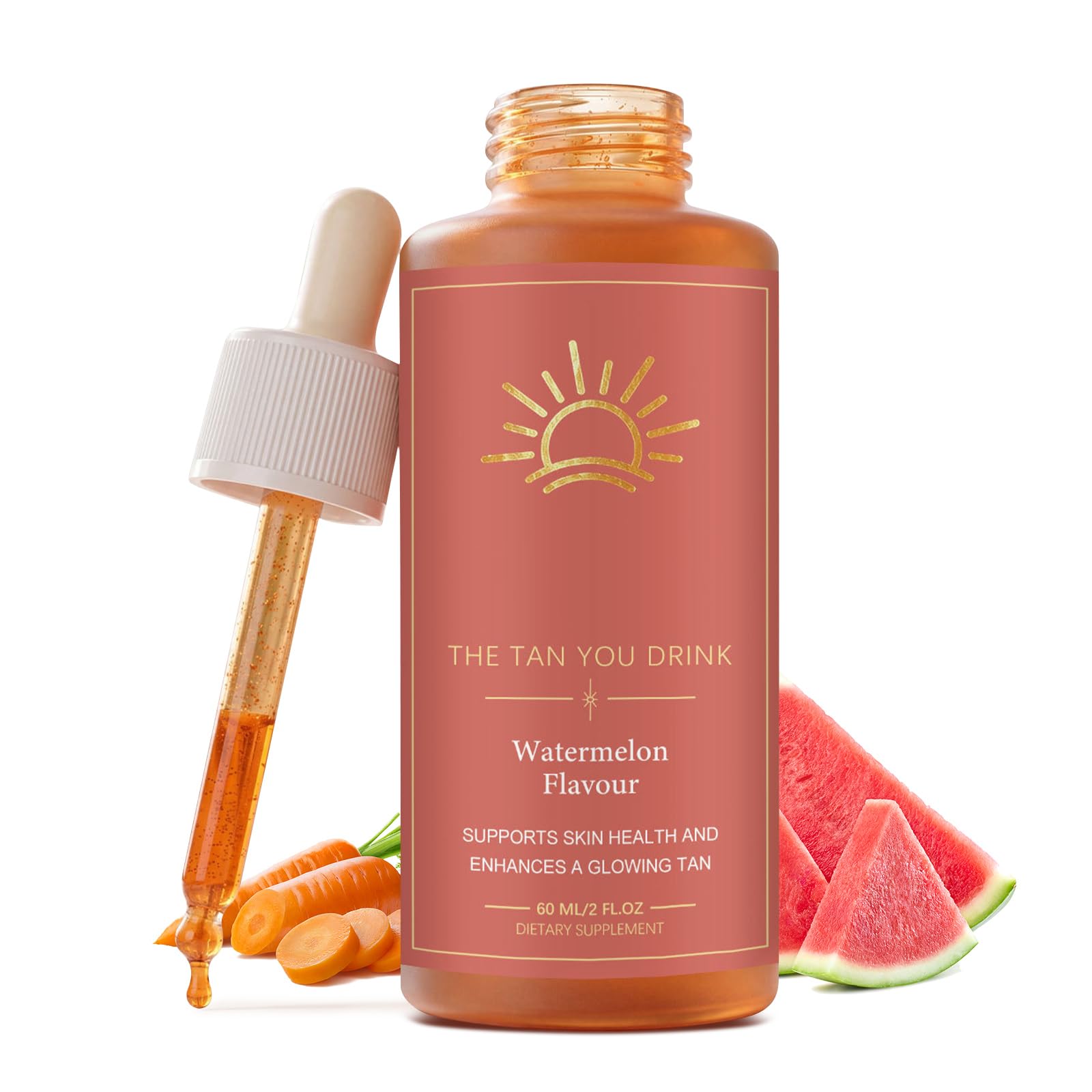 Glow Drops Natural Sunless Tanning Drops to Drink for Face & Body, Enhancing Your Natural Skin Tone, Easy to Use for All Skin Ty
