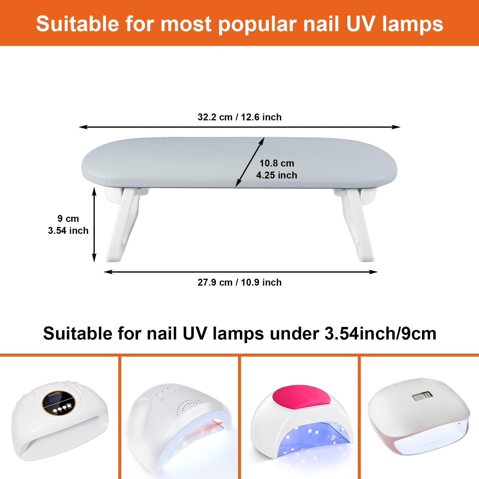 Diesisa Nail Arm Rest, Foldable Pu Leather Nail Hand Rest For Nails Tech With Table Mat, Soft Hand Rest For Acrylic Nails/Nail H