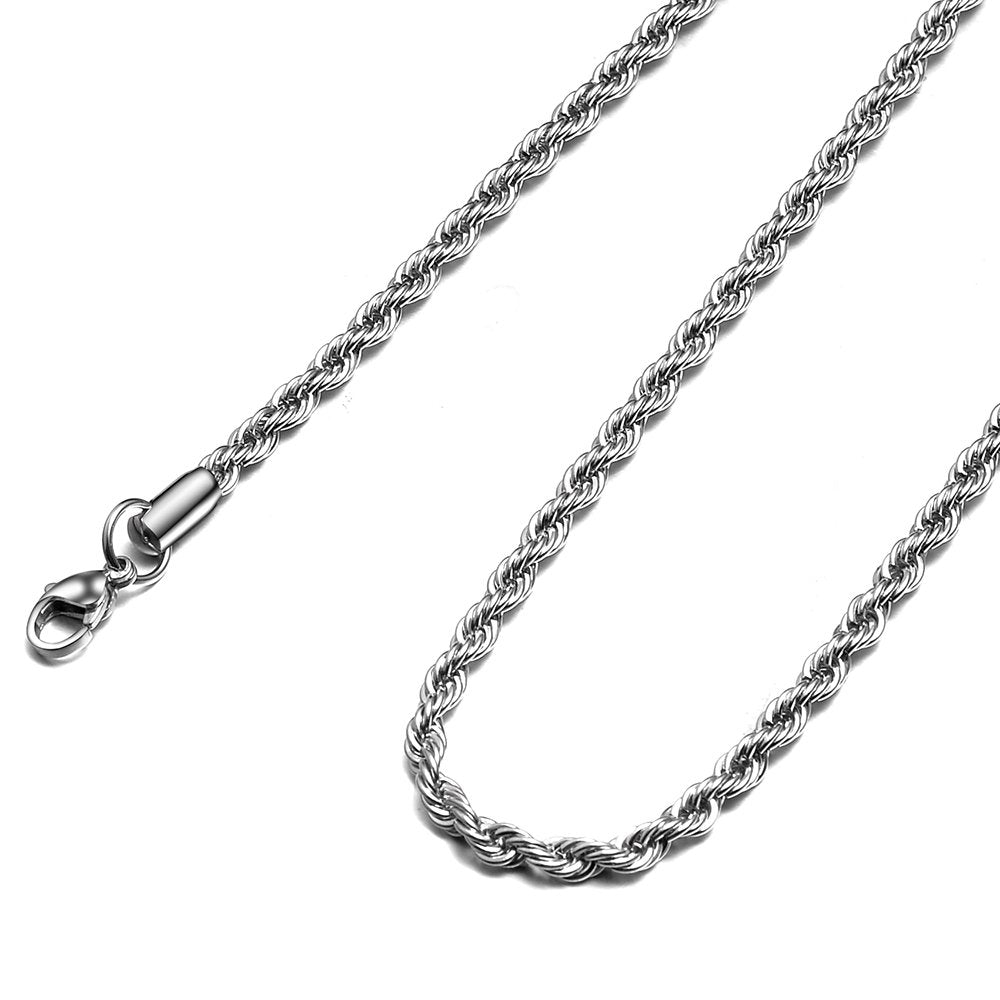 HolyFast Twist Chain Bracelets - Stainless Steel Rope Jewelry for Men & Women