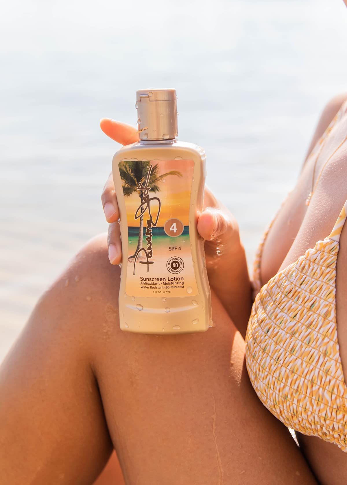 Panama Jack Sunscreen Tanning Lotion - Spf 4, Paba, Paraben, Gluten & Cruelty Free, Antioxidant Moisturizing Formula, 6 Fl Oz (P