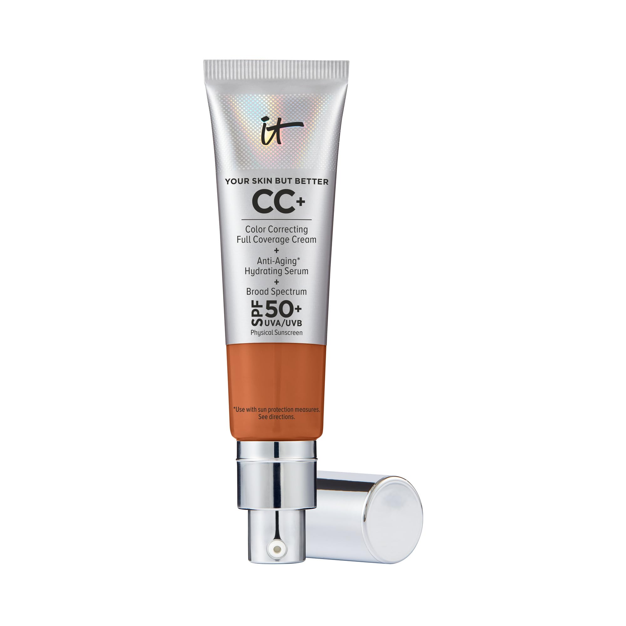 It Cosmetics Your Skin But Better Cc+ Cream, Rich Cool - Color Correcting Cream, Full-Coverage Foundation, Hydrating Serum & Spf