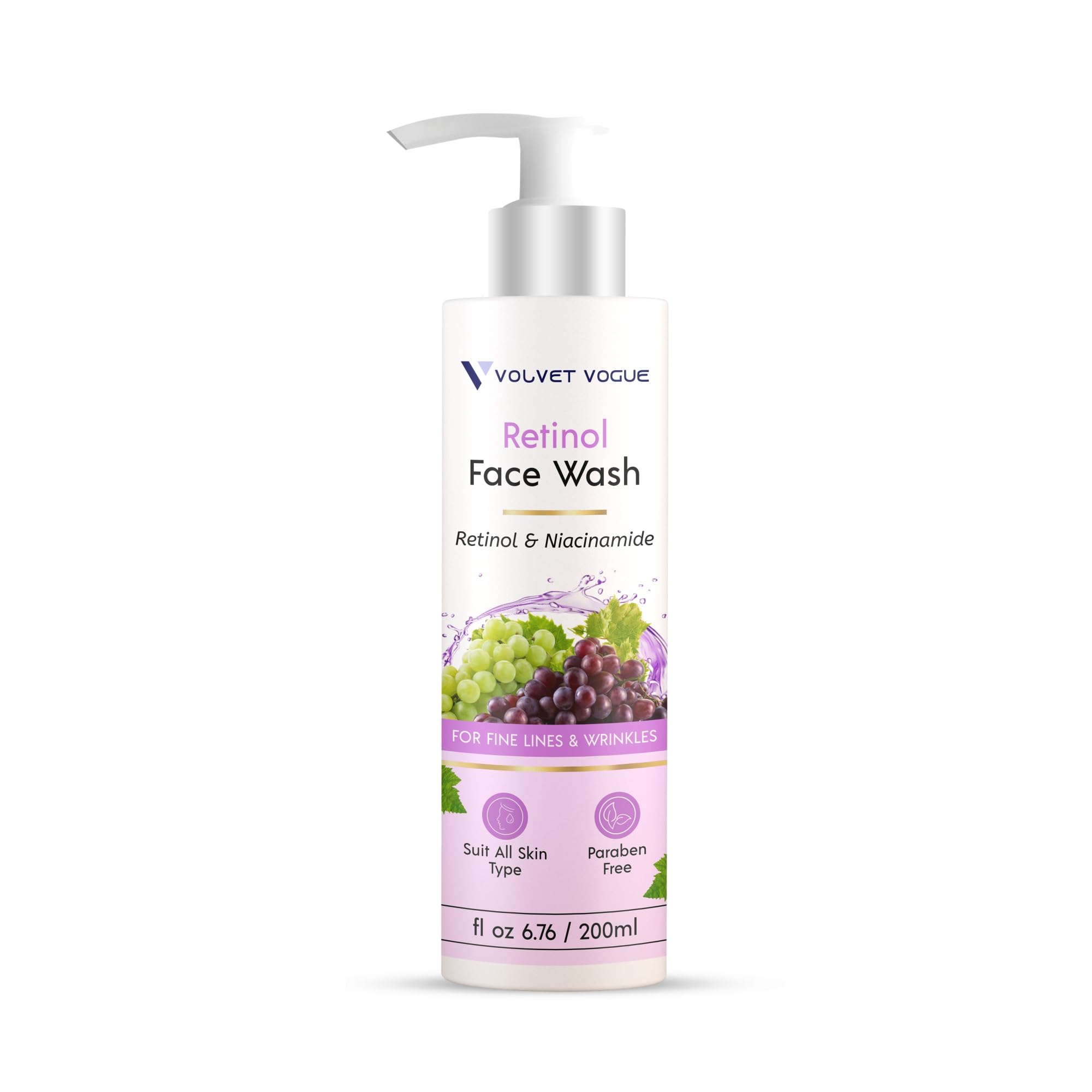 Retinol Anti Ageing Face Wash For Fine Lines, Wrinkles & Dull Skin | AntiAging Face Wash For Women & Men | Daily Cleanser With 