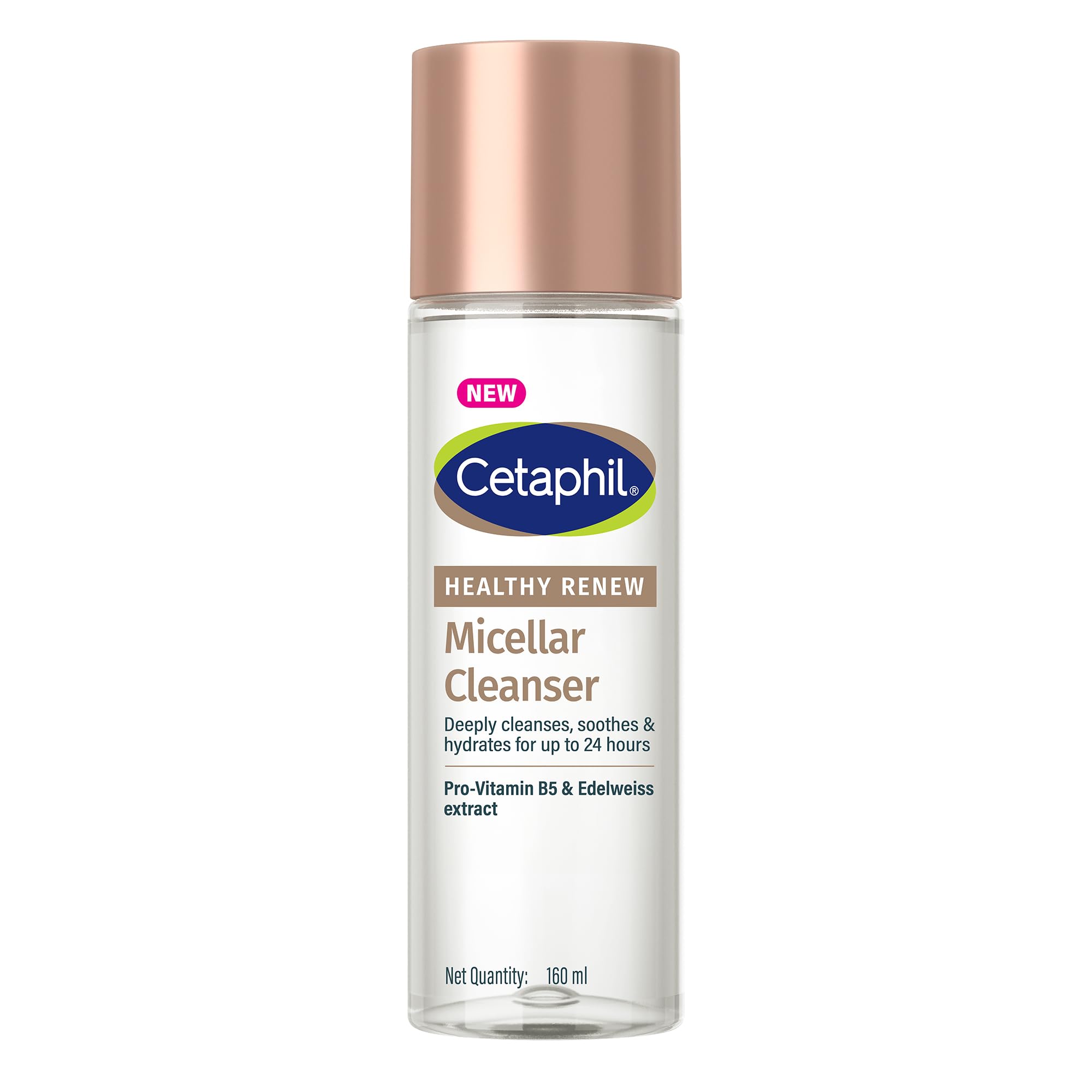 Cetaphil Healthy Renew AntiAgeing Micellar Cleanser 160Ml  Gentle NoRinse Facial Cleanser For Sensitive Skin, Removes Makeup 