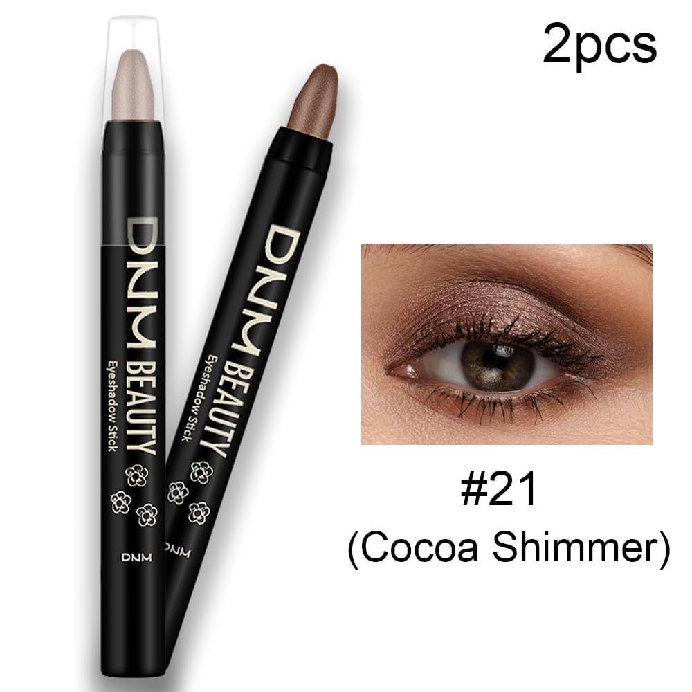 Evpct 2Pcs Cream Eyeshadow Sticks Set For Eyes Waterproof, Cocoa Shimmer Matte Eye Shadow Stick Pencil Pen Bulk Sombras En Crema