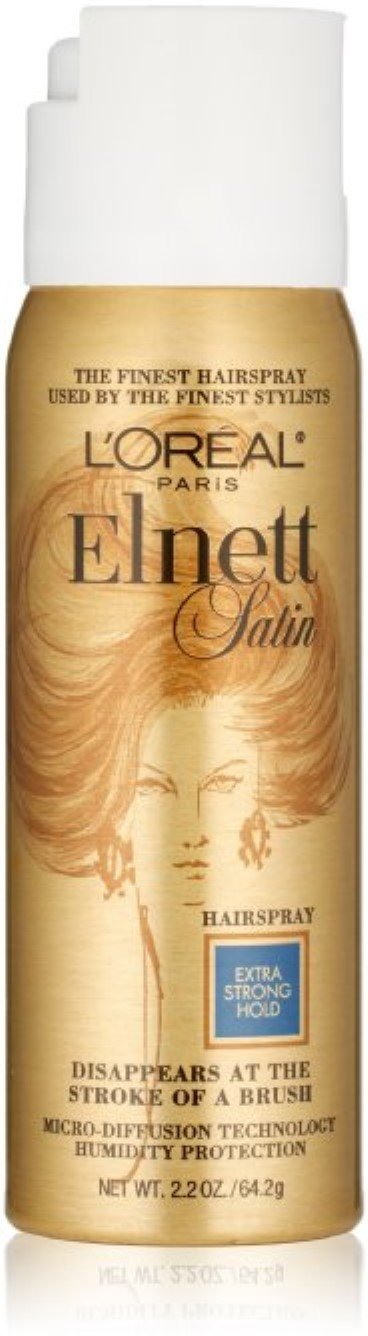 LOreal Paris Elnett Satin Hairspray, Extra Strong Hold, Travel Size, 2.2 Ounce (Pack of 3)