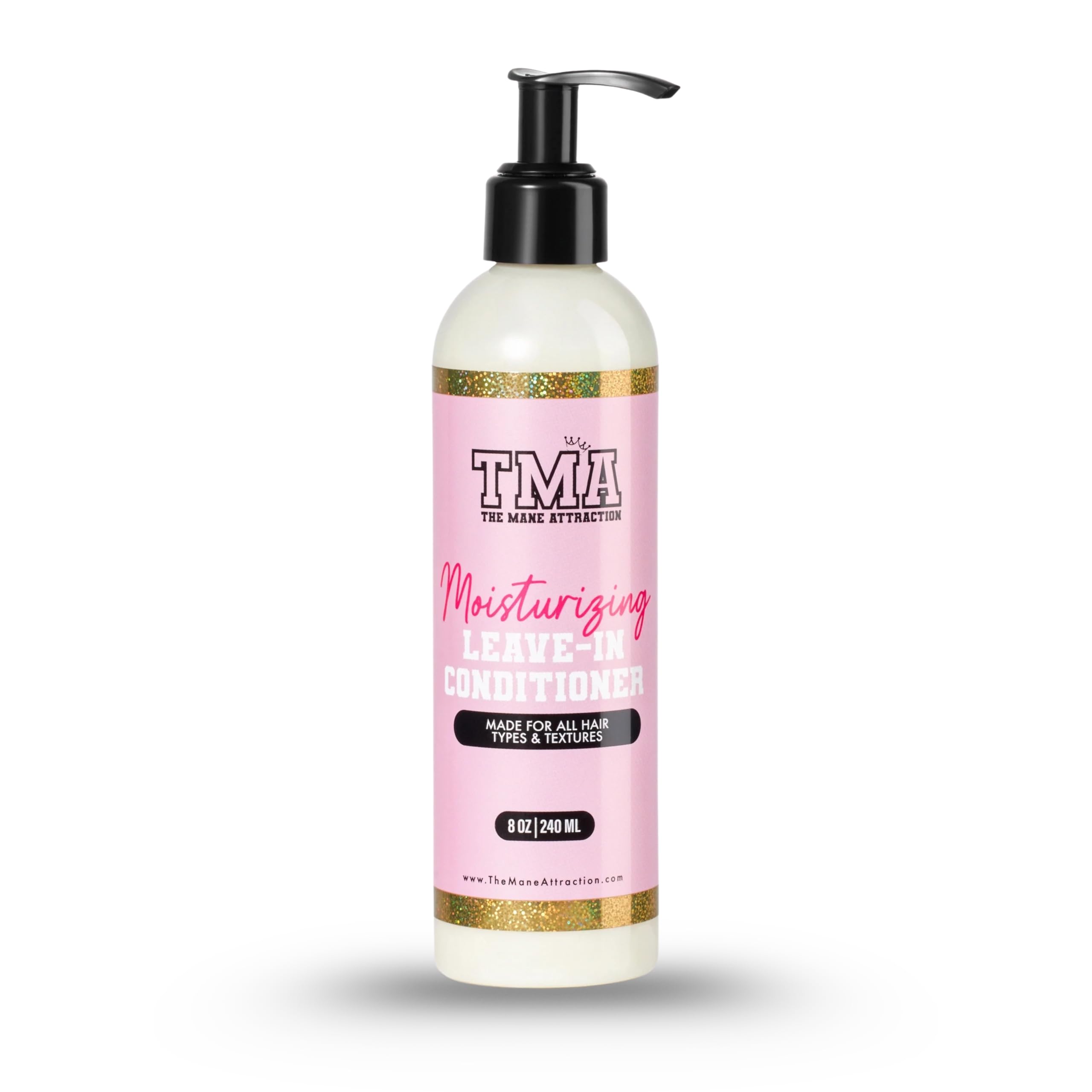 The Mane Attraction LeaveIn Conditioner, Lightweight Moisture and Detangling Cream for Dry, Curly and Natural Hair, Coconut Oil