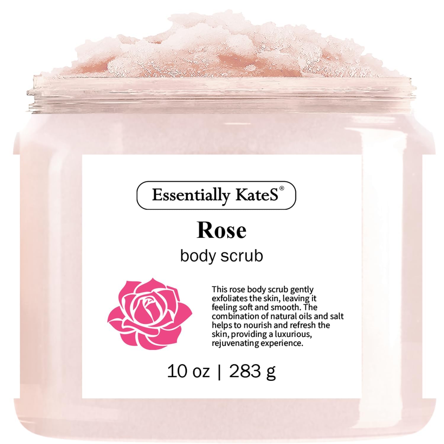 Rose Body & Foot Scrub 10 oz - a gentle and enjoyable exfoliating experience, leaving your skin feeling smooth - The best stocki