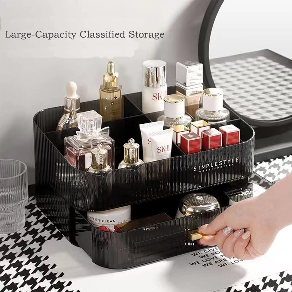 Miuopur Makeup Organizer With Stackable Drawers, Bathroom Vanity Organizers And Storage, Ideal For Desk And Dresser Countertops,