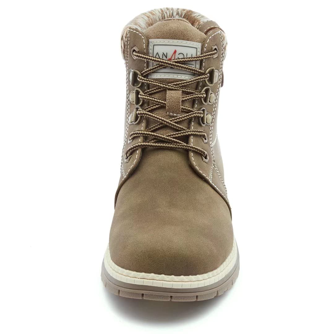 Anjoufemme Winter Snow Hiking Boots For Women - Womens Casual Work Boots Waterproof Lightweight Hiking Shoes For Trekking Campin