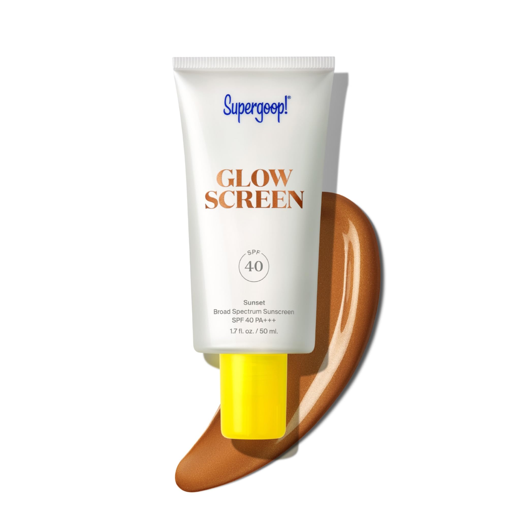Supergoop! Glowscreen Spf 40, Sunset (Deep Bronze Glow) - 1.7 Fl Oz - Glowy Primer + Broad Spectrum Sunscreen - Helps Filter Blu
