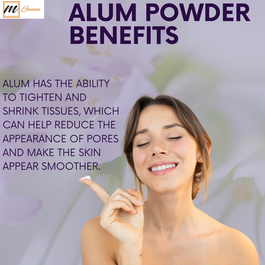 mGanna 100% Natural Alum Powder for Skin and Health Care 227 GMS / 0.5 LBS