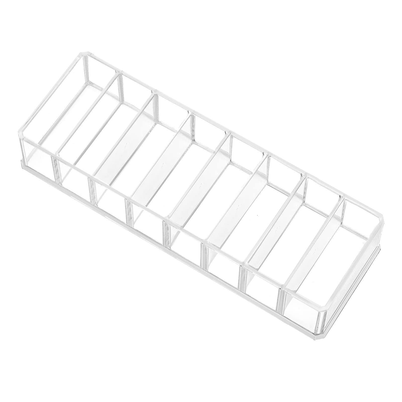 Hblife 2 Pack Clear Acrylic Makeup Compact Organizer, 8 Spaces Vanity Organizer Stand Eyeshadow Pallet Storage For Lipstick Bron