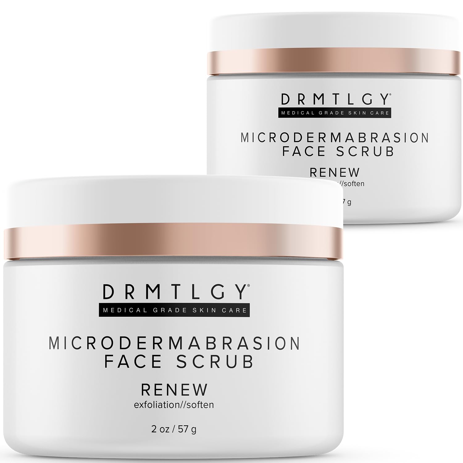 DRMTLGY Microdermabrasion Facial Scrub and Face Mask. Non-Abrasive Face Exfoliator Improves Acne Scars, Blackheads, Pore Size, a