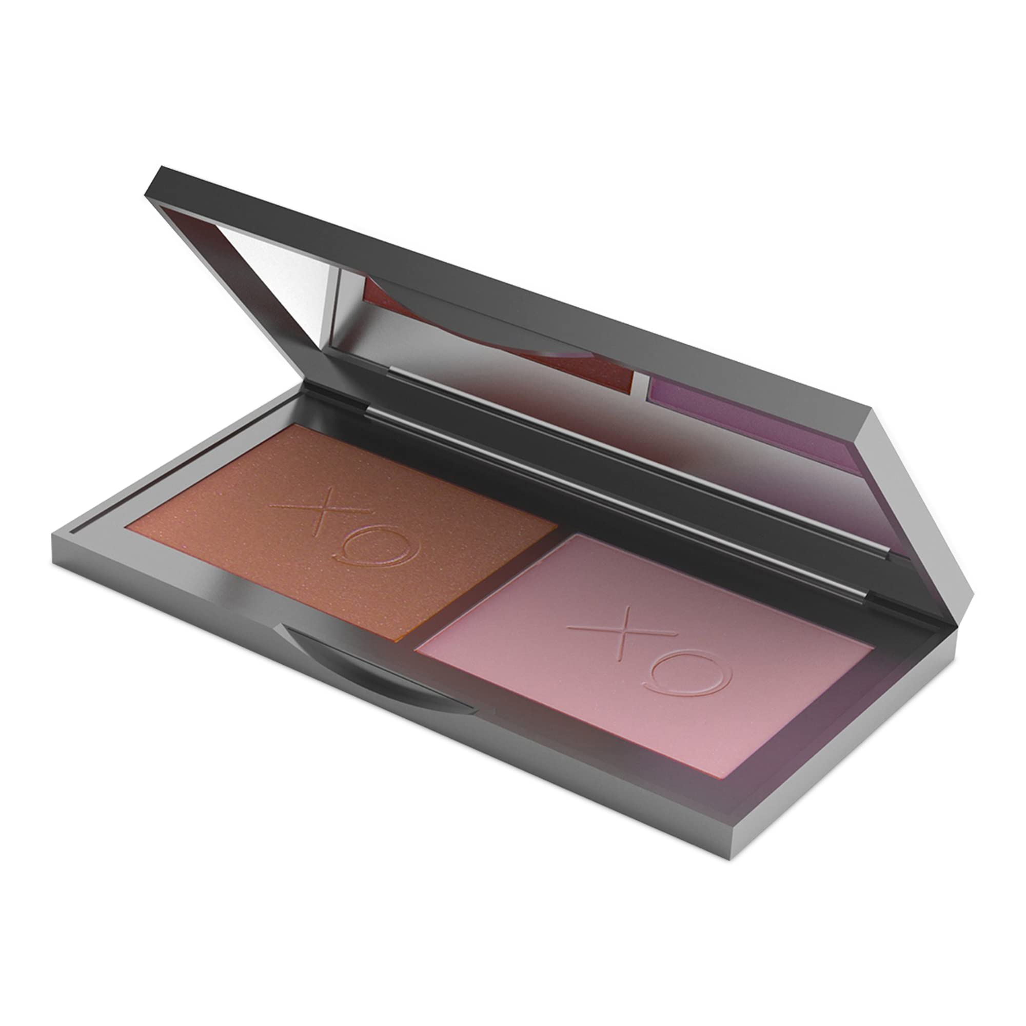 Mirabella Beauty Blush Duo, Beloved/Darling (Warm Red Brown/Matte Pink Mauve) - Mineral Pressed Powder For Cheeks - Professional