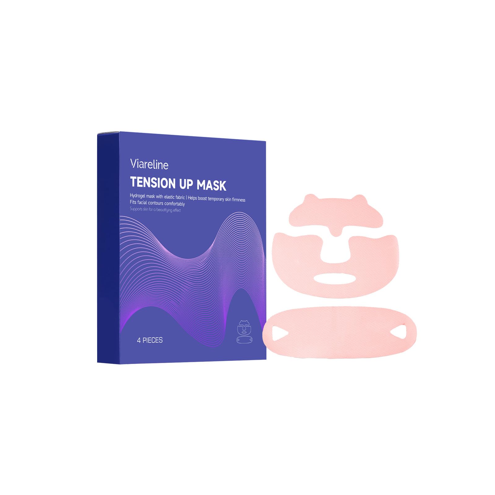 Viareline Tension Up Hydrogel Face Mask, 4 Count
