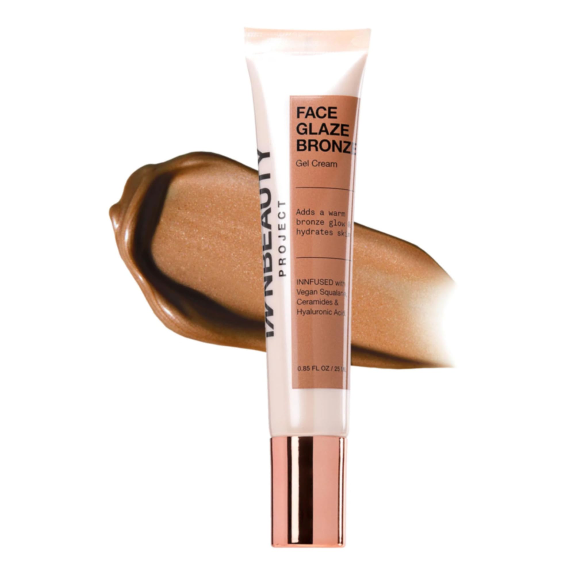 INNBEAUTY Project Face Glaze, Bronze Highlighting Cream, Skin Barrier Protect & Glow Moisturizer with Ceramides & Hydrating Acti