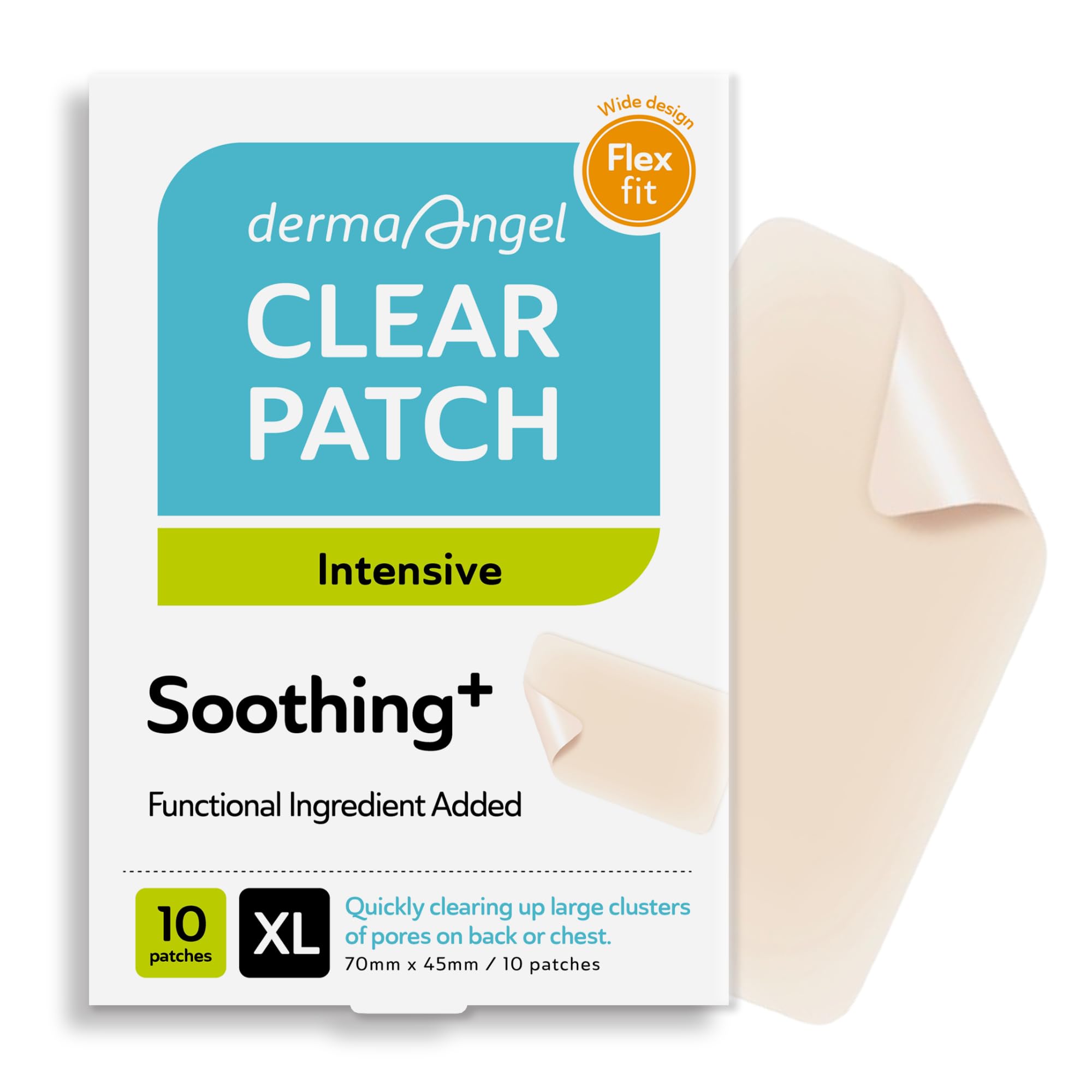 DERMA ANGEL Large Pimple Patches for Face - Hydrocolloid Nose, Chin, and Forehead Acne Patches for Full Face Coverage - Big Acne