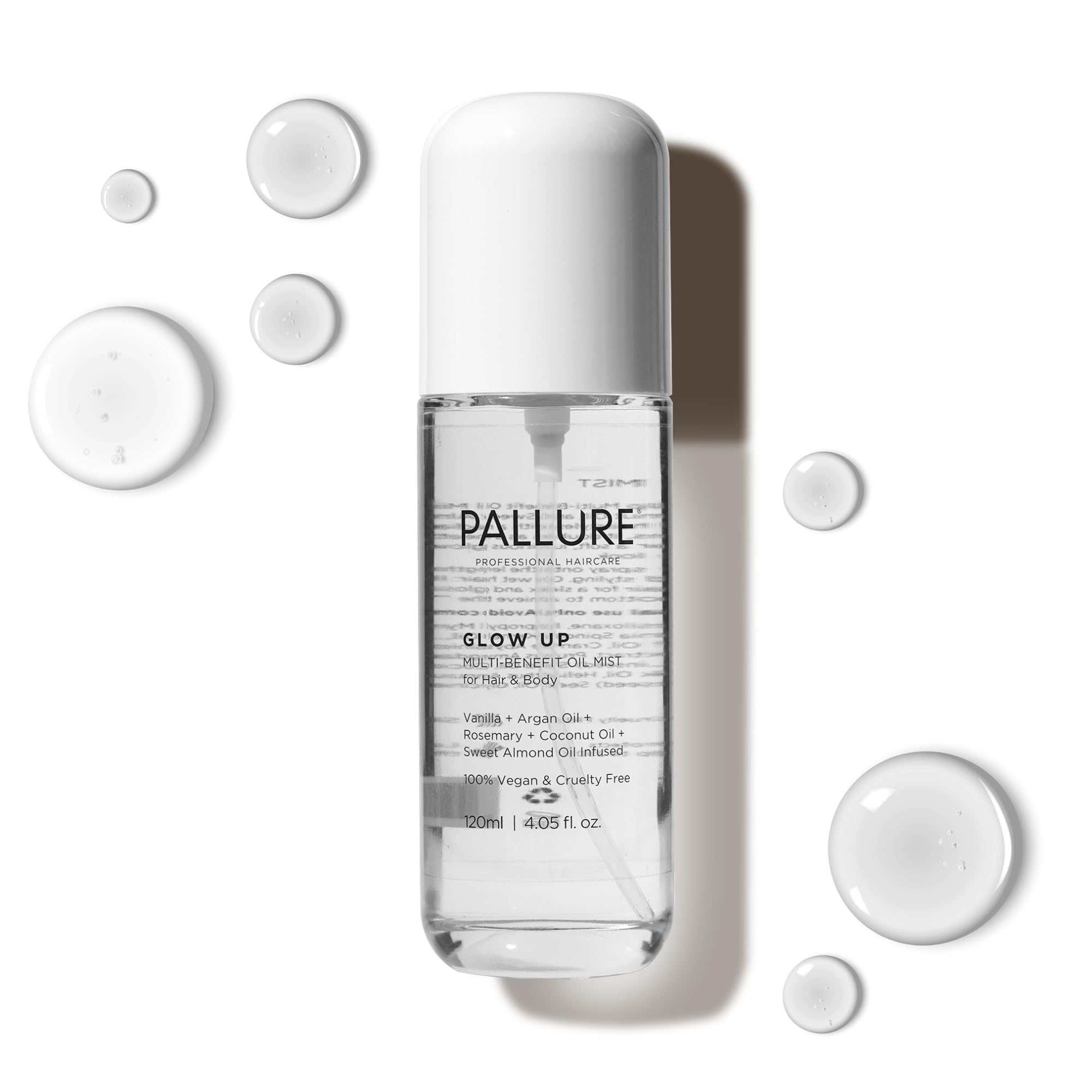Pallure Glow Up Hair & Body Oil Mist  MultiBenefit Nourishing Spray for Shine, Frizz Control, Heat Protection & Sleek Finish, 