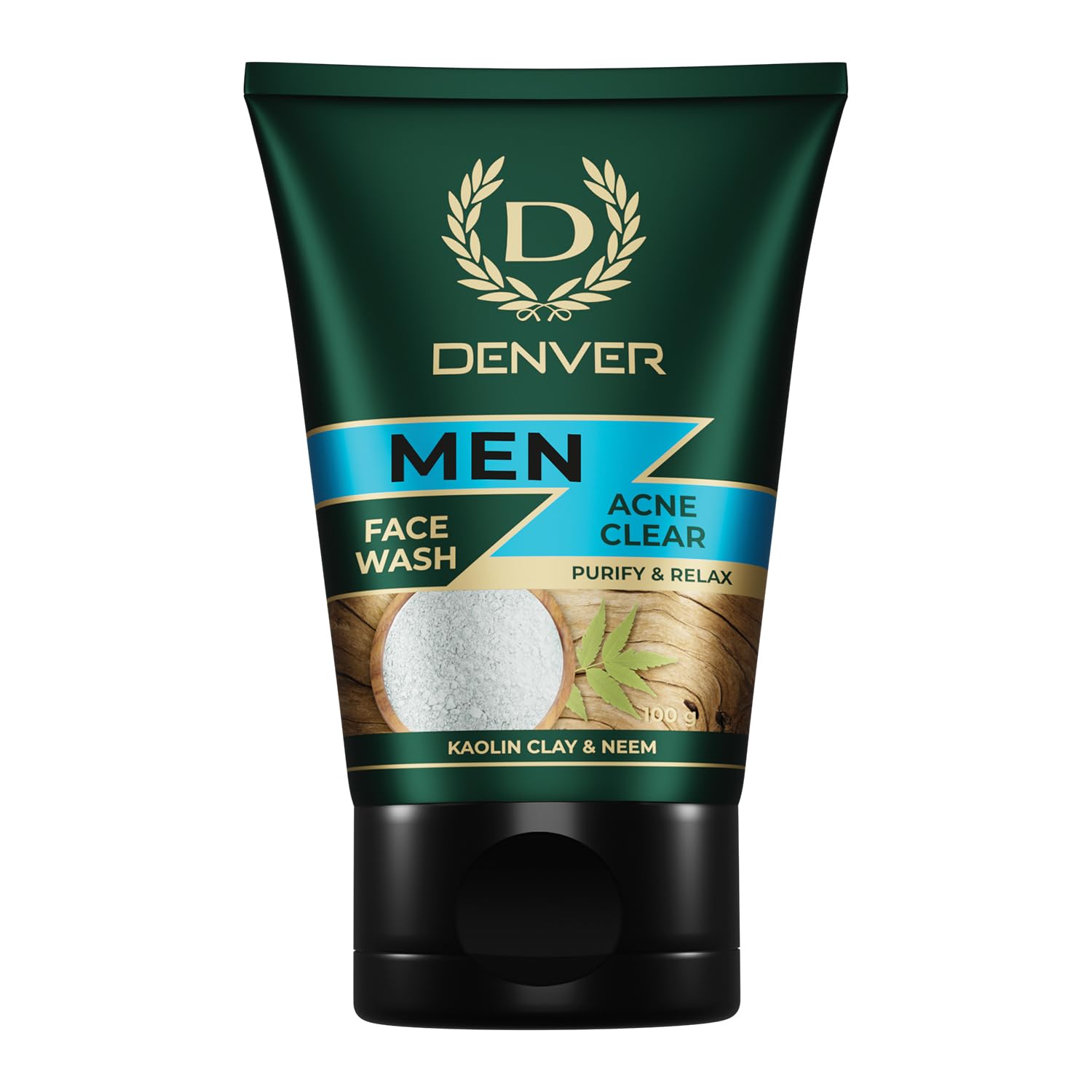 Denver Acne Clear Face Wash - 100Gm | Remove Acne & Lighten Dark Spots Face Gel For Men | Suitable For Oily Skin | All Skin Type