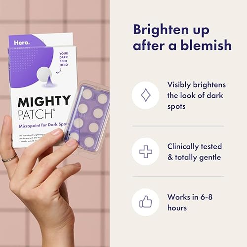 Mighty Patch Micropoint from Hero Cosmetics - Post-Blemish Dark Spot Patch with 395 Micropoints, Dermatologist Tested and Non-ir