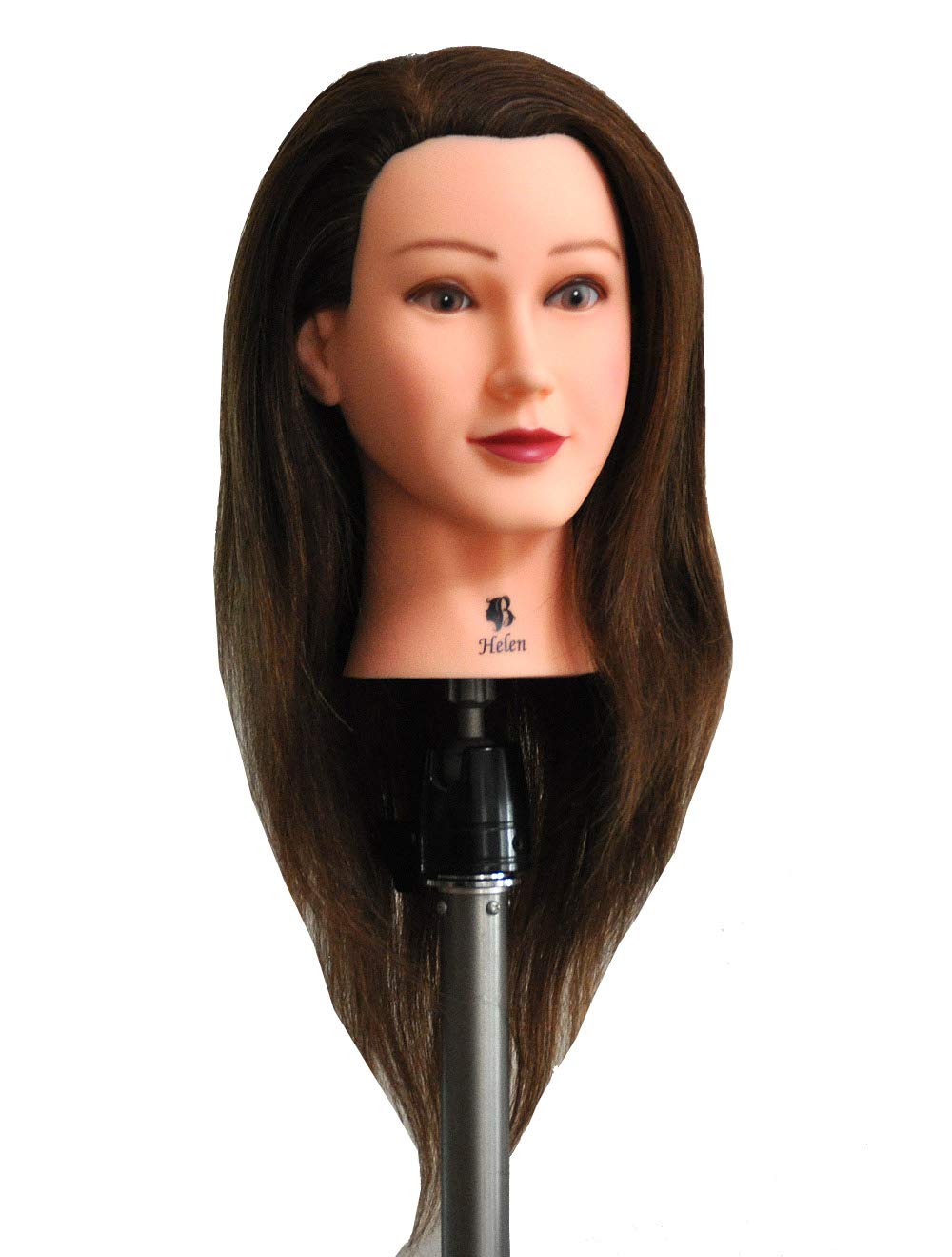 Bellrino 20-22 Cosmetology Mannequin Manikin Training Head with Human Hair (HELEN)