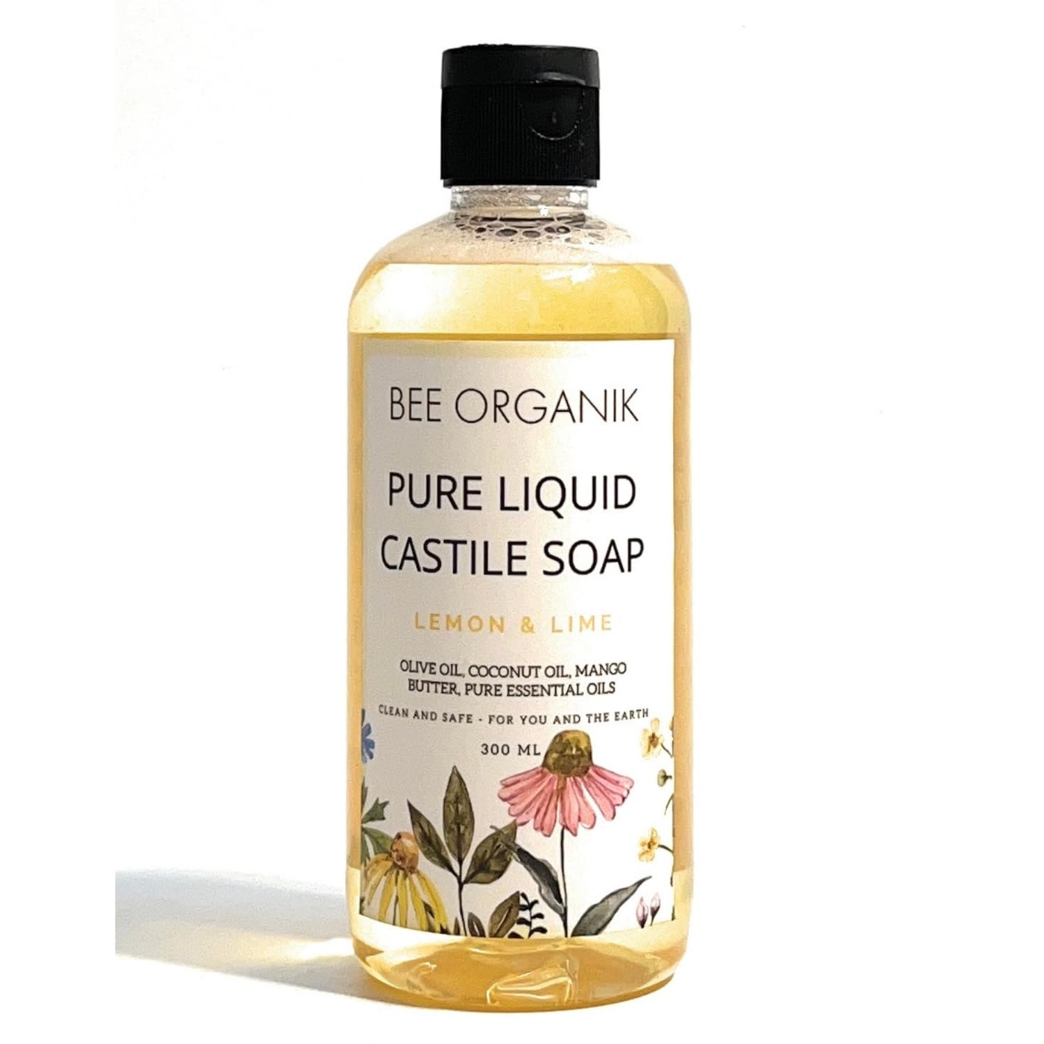 Bee Organik Lemon Liquid Castile Soap