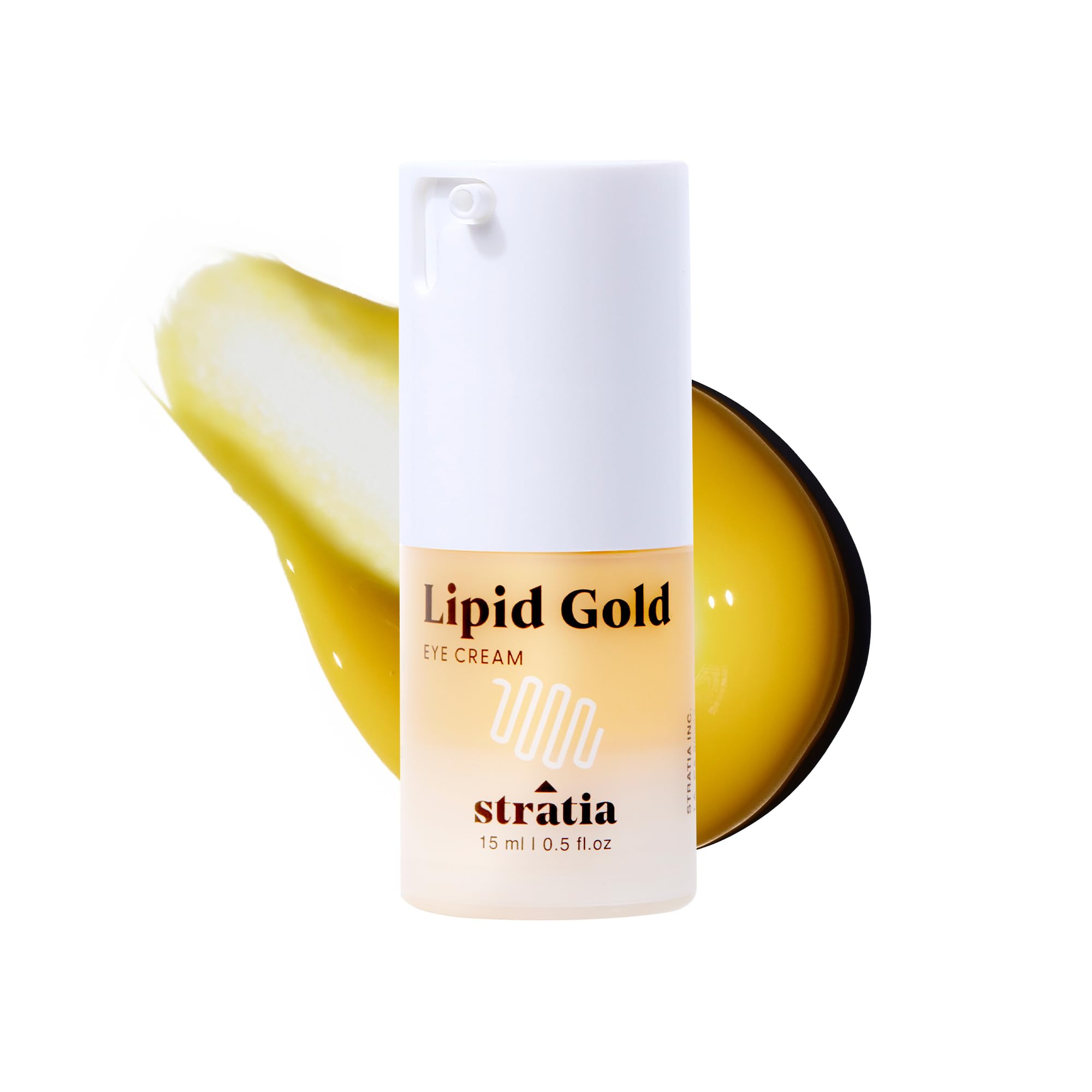 Stratia Lipid Gold Eye Cream Moisturizer & Anti-Aging Skin Care for Dark Circles, Fine Lines, Wrinkles, & Under Eye Brightener, 