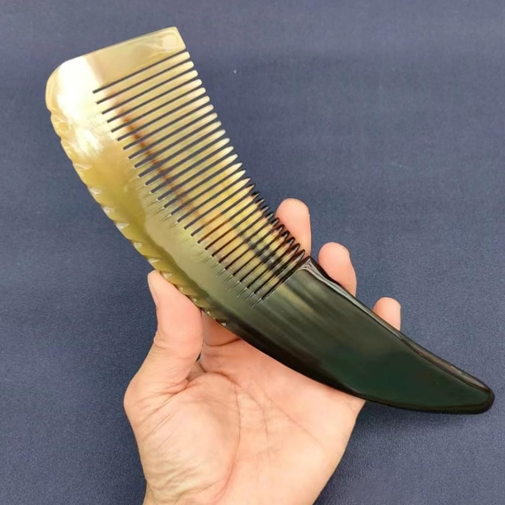 Healeved Ox Horn Comb Horn Comb Hair Detangling Comb Fine Teeth Comb Reusable Hair Comb Women Styling Comb Bone Comb for Hair